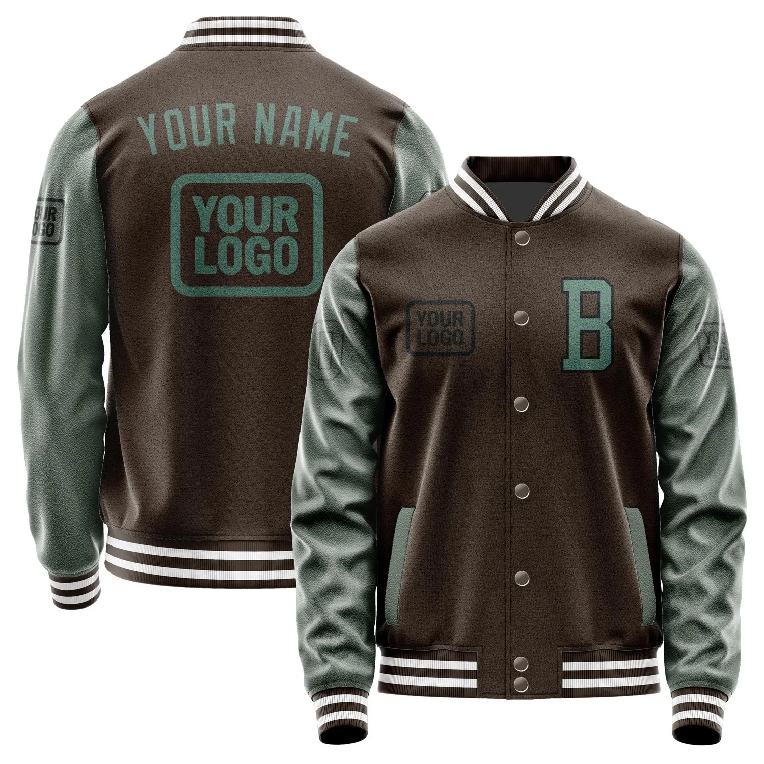 Custom Brown Blue Green Jacket sold by Tailorly