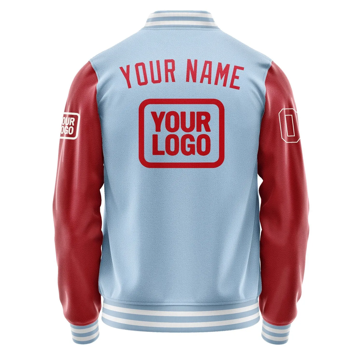 Custom Light Blue Red Jacket sold by Tailorly product image thumbnail 4