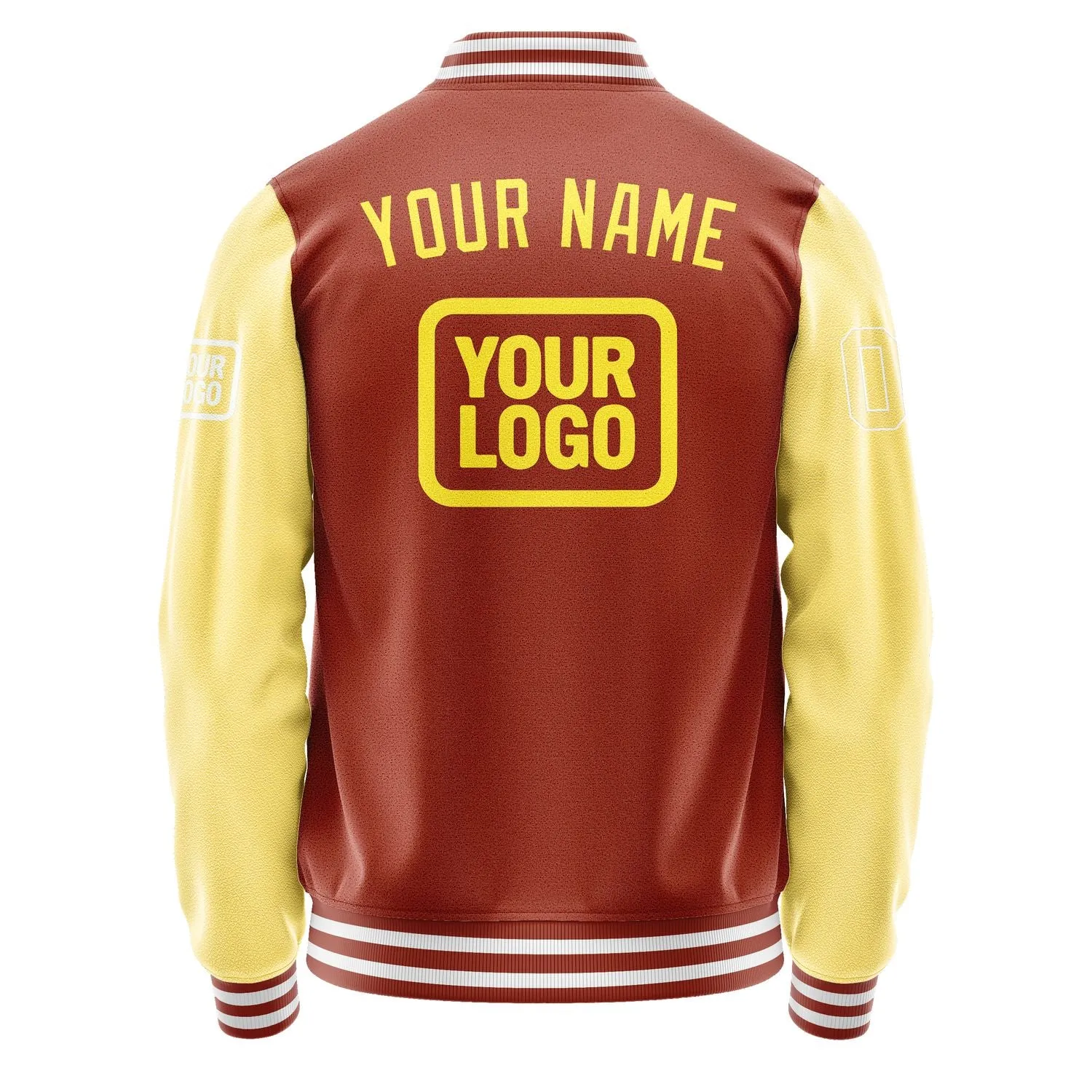 Custom Coral Red Light Yellow Jacket sold by Tailorly product image thumbnail 4