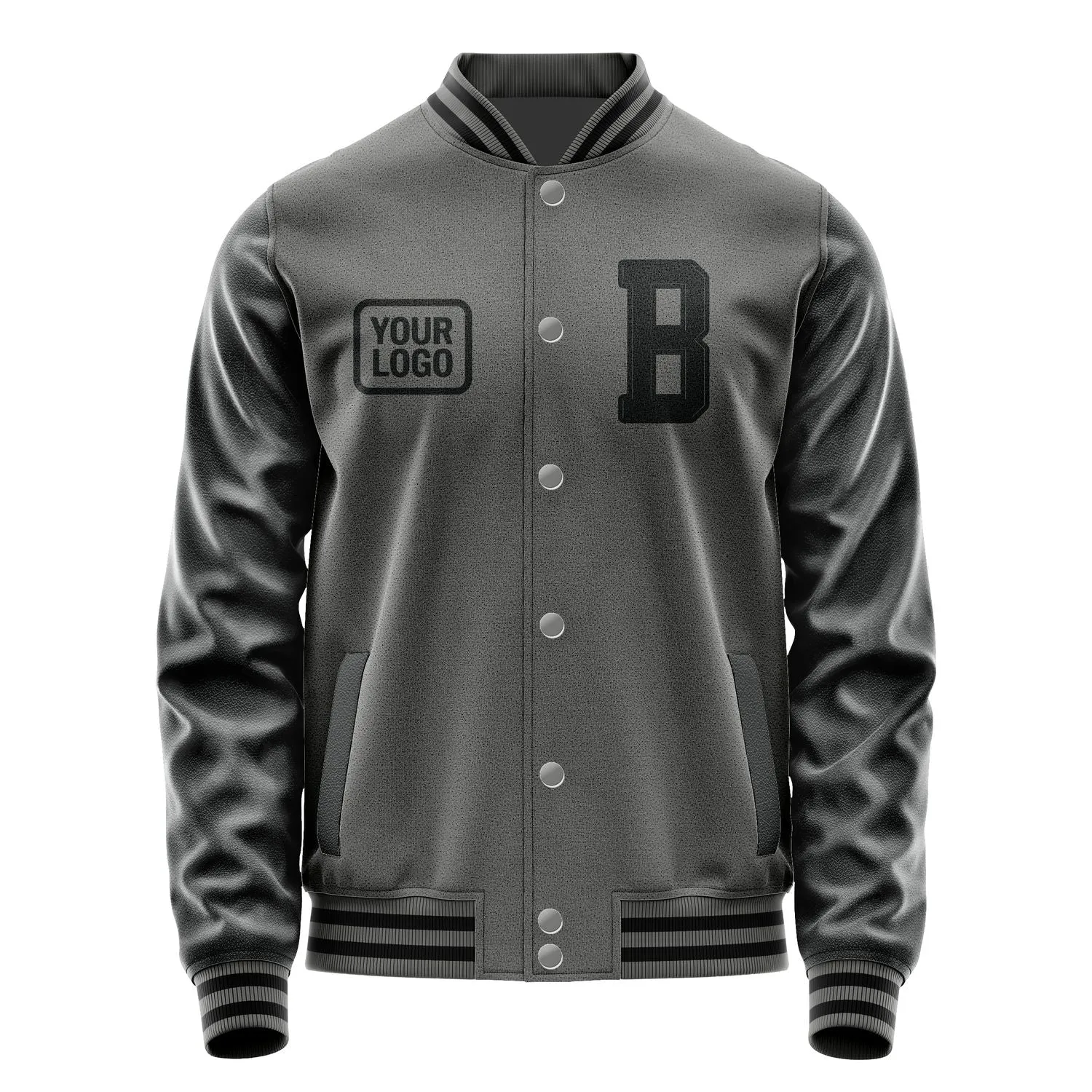 Custom Dark Grey Black Jacket sold by Tailorly product image thumbnail 2