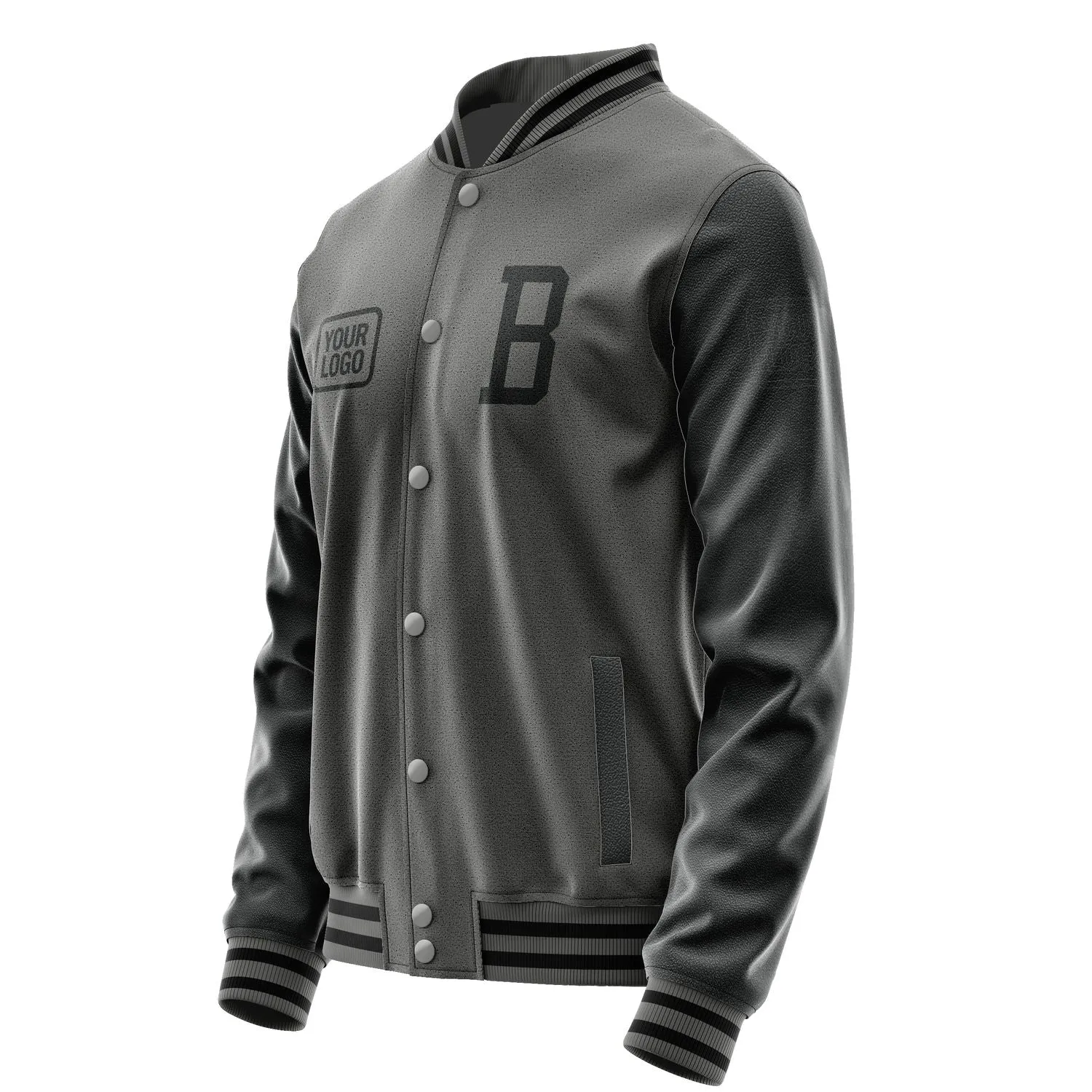 Custom Dark Grey Black Jacket sold by Tailorly product image thumbnail 3