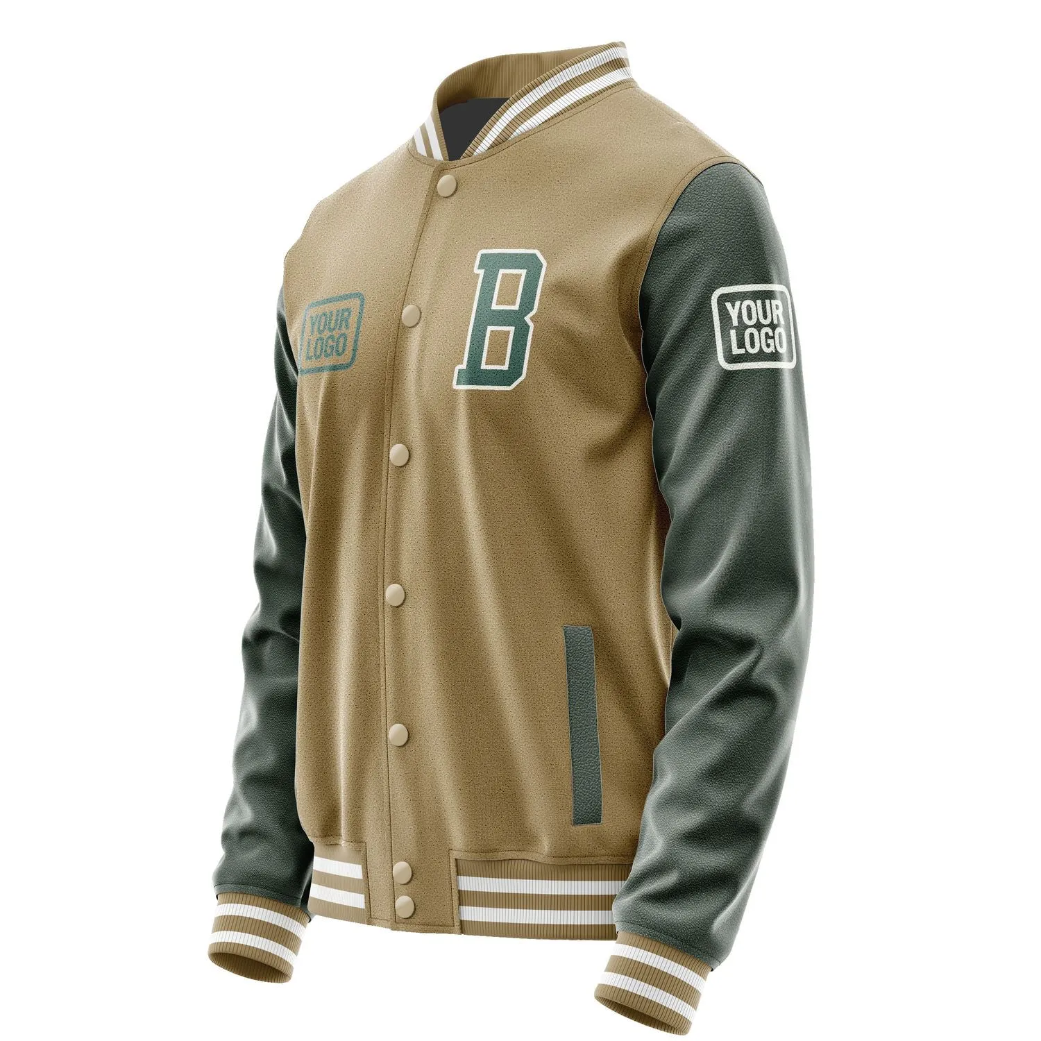 Custom Light Khaki Blue Green Jacket sold by Tailorly product image thumbnail 3