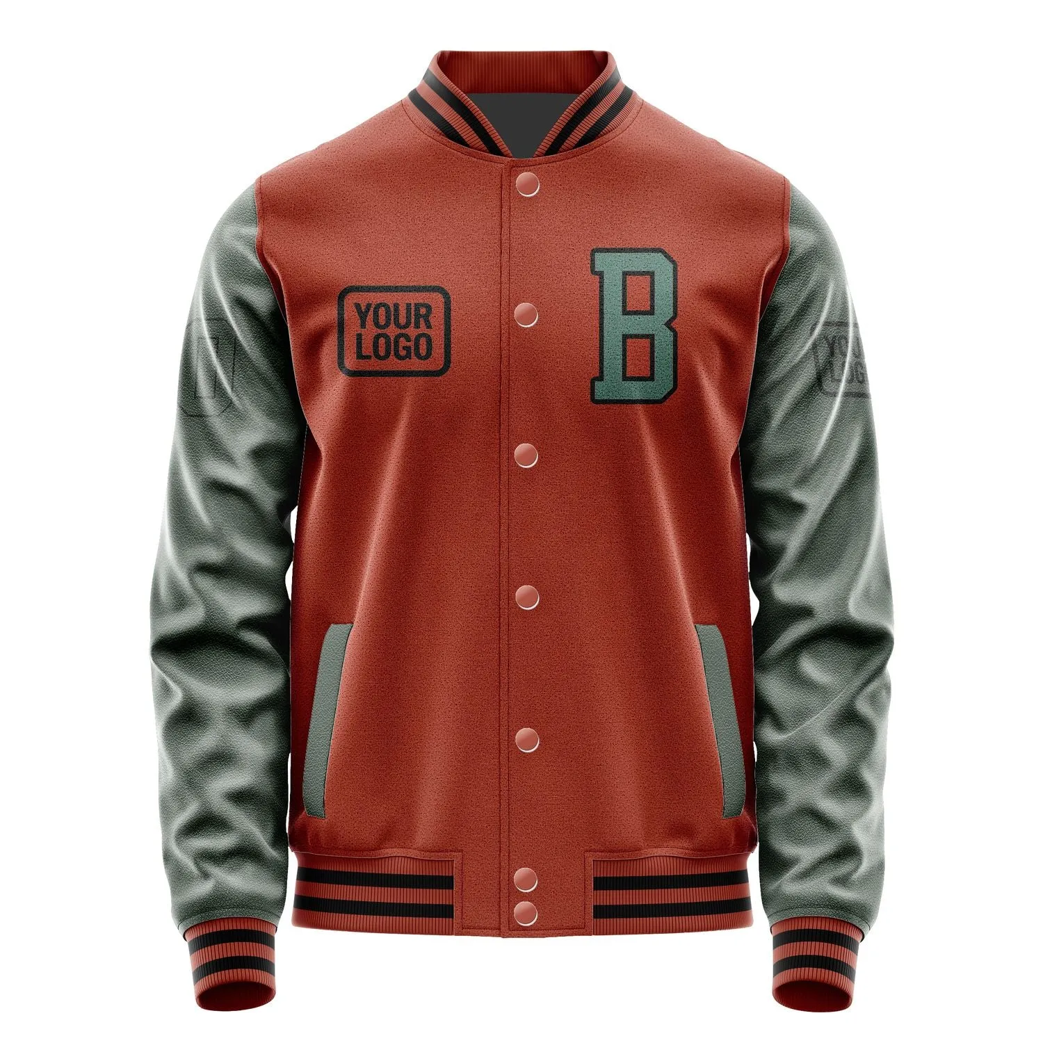 Custom Coral Red Blue Green Jacket sold by Tailorly product image thumbnail 2