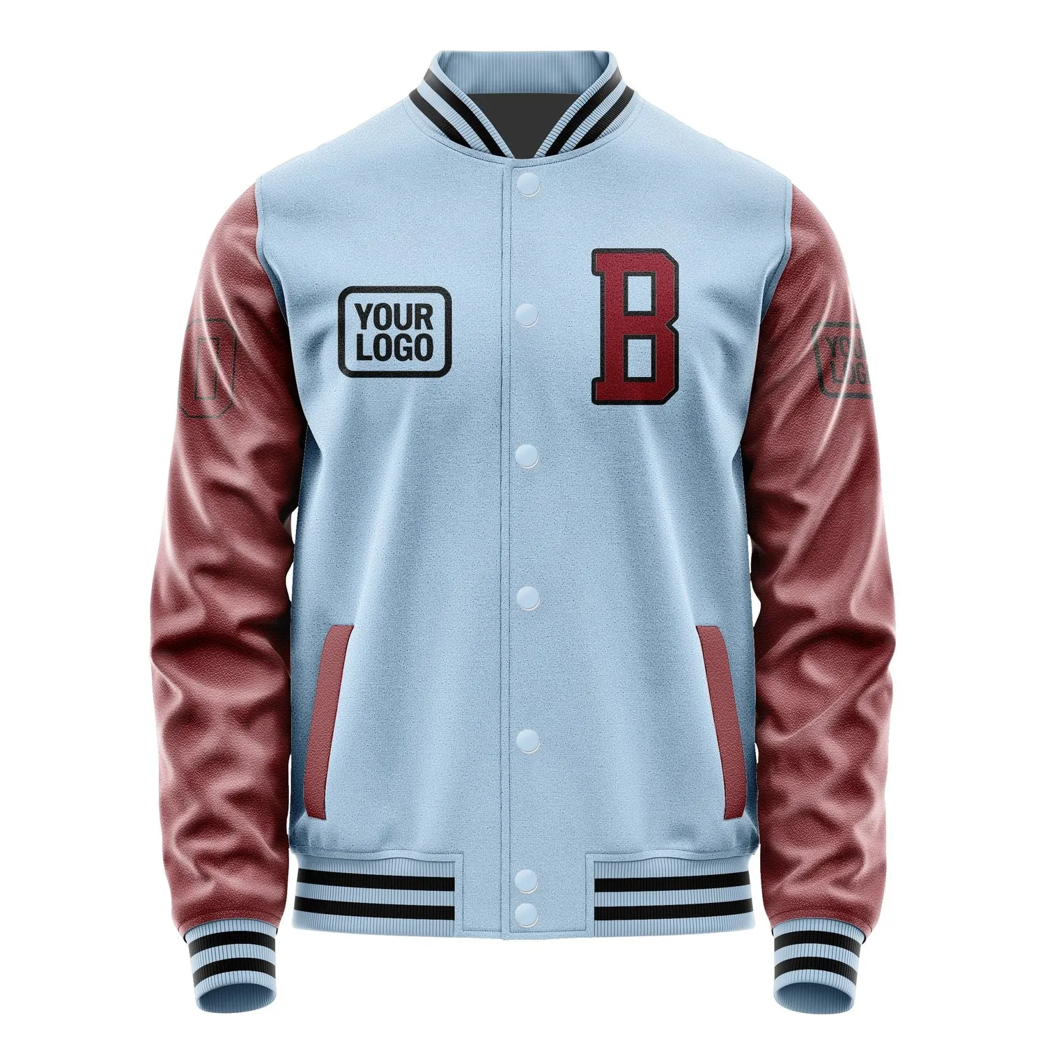 Custom Light Blue Crimson Red Jacket sold by Tailorly product image thumbnail 2