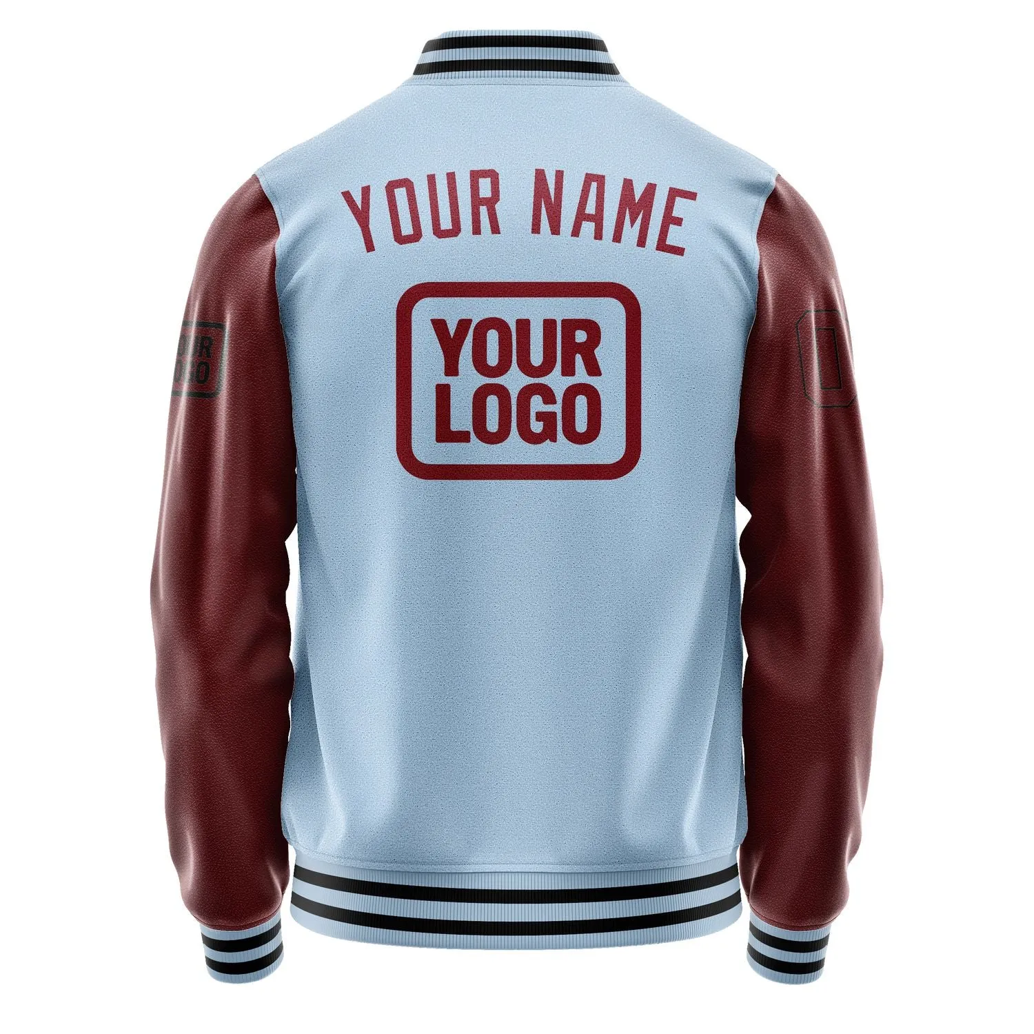 Custom Light Blue Crimson Red Jacket sold by Tailorly product image thumbnail 4