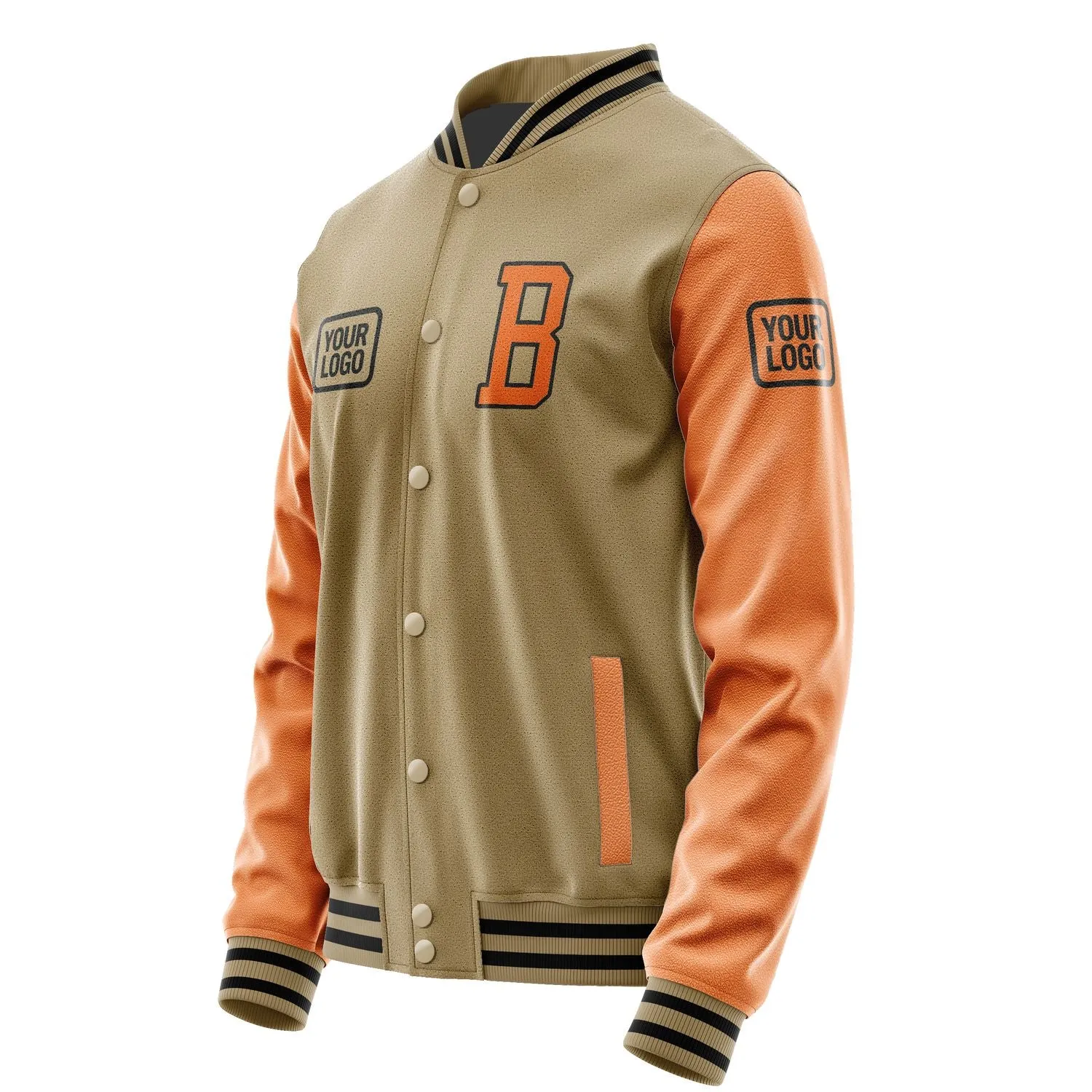 Custom Light Khaki Orange Jacket sold by Tailorly product image thumbnail 3