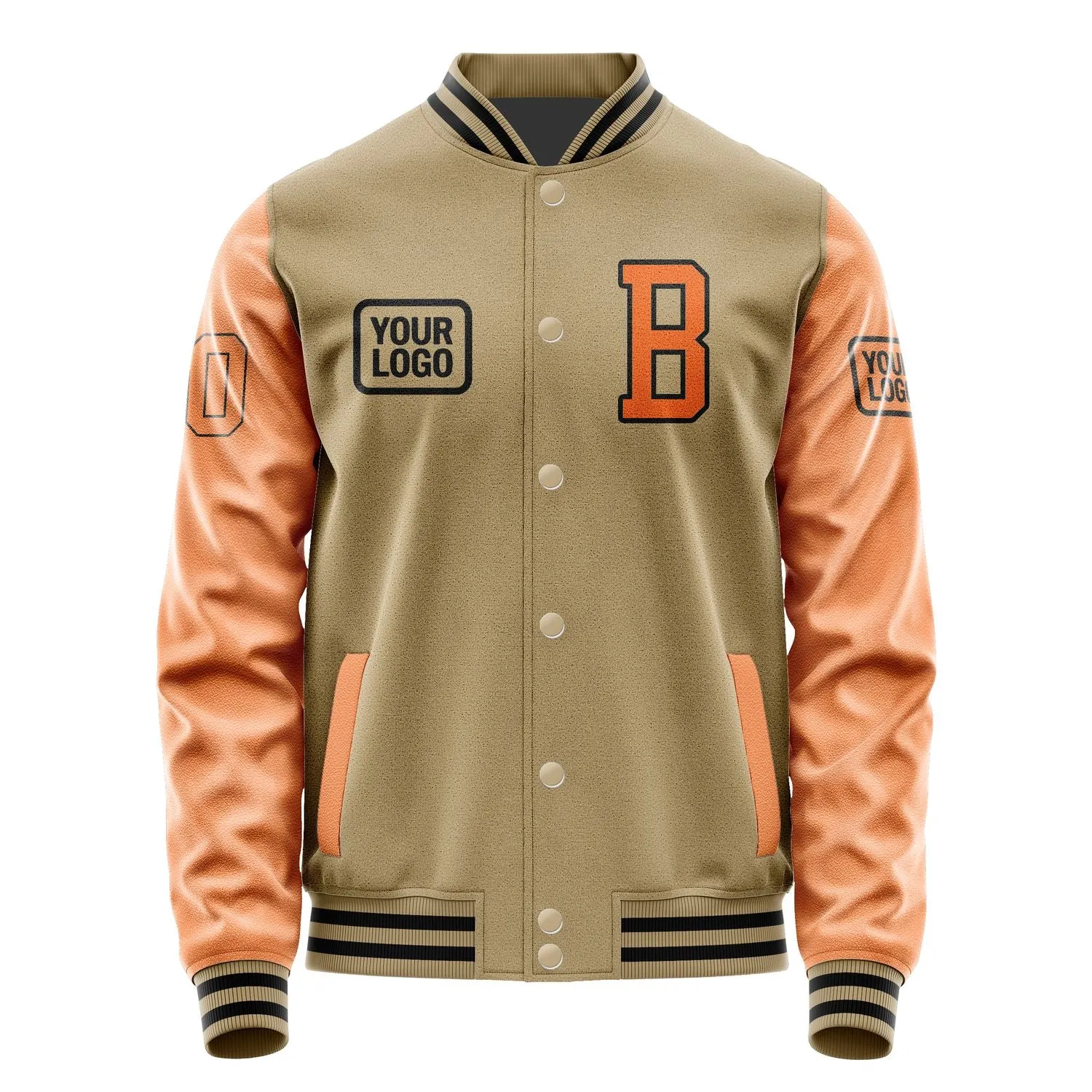 Custom Light Khaki Orange Jacket sold by Tailorly product image thumbnail 2