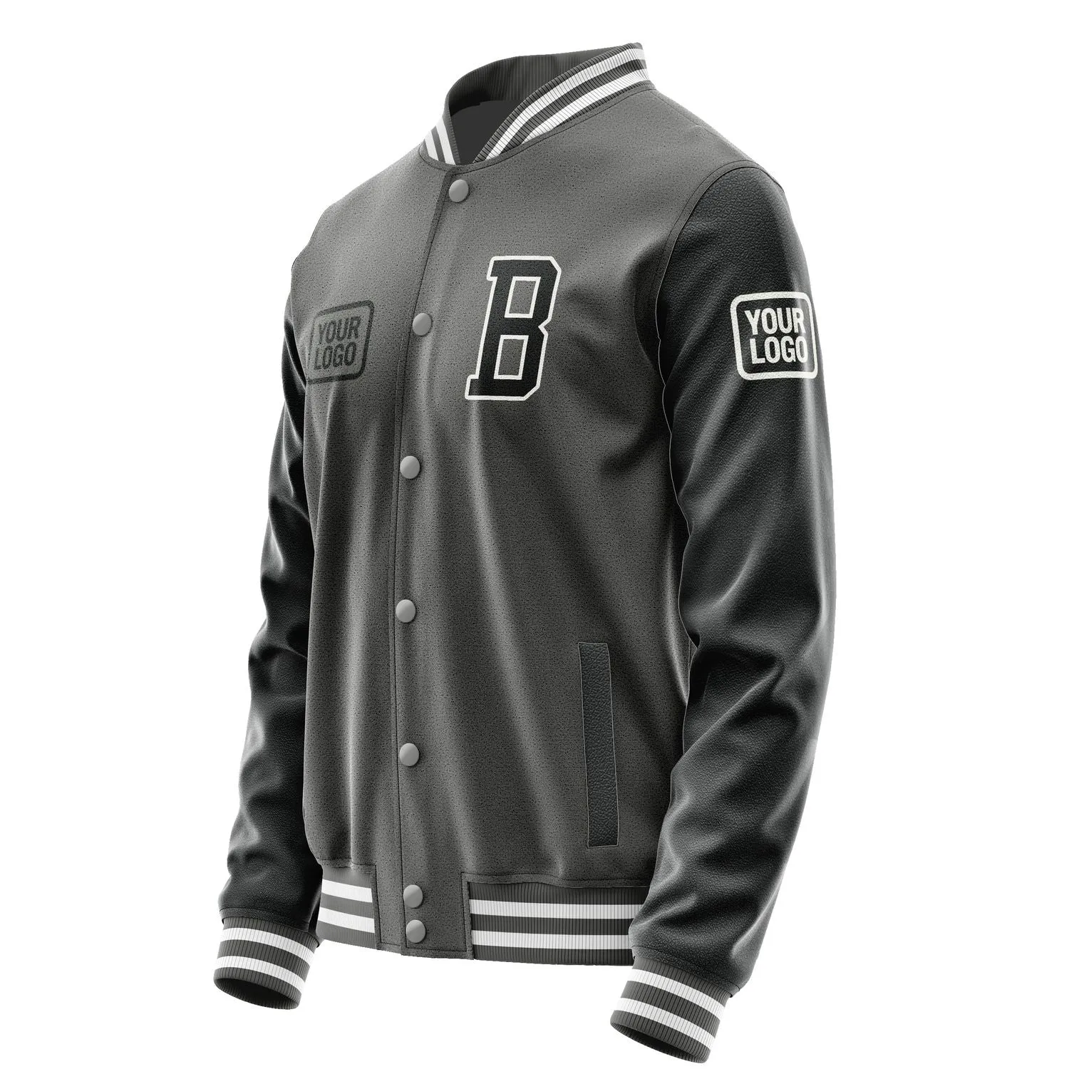 Custom Dark Grey Black Jacket sold by Tailorly product image thumbnail 3