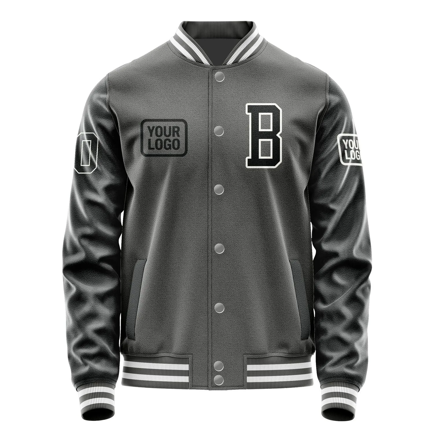 Custom Dark Grey Black Jacket sold by Tailorly product image thumbnail 2
