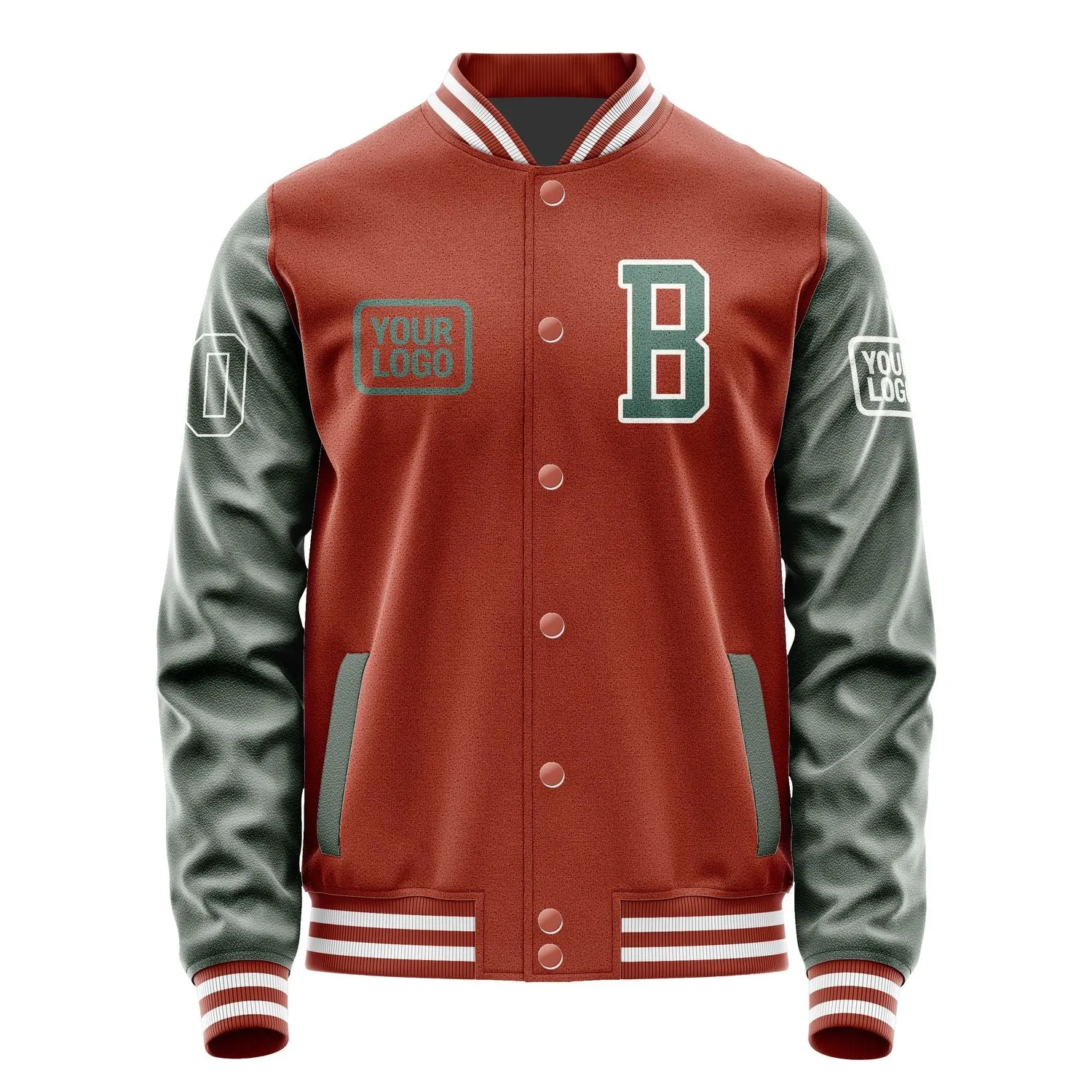 Custom Coral Red Blue Green Jacket sold by Tailorly product image thumbnail 2