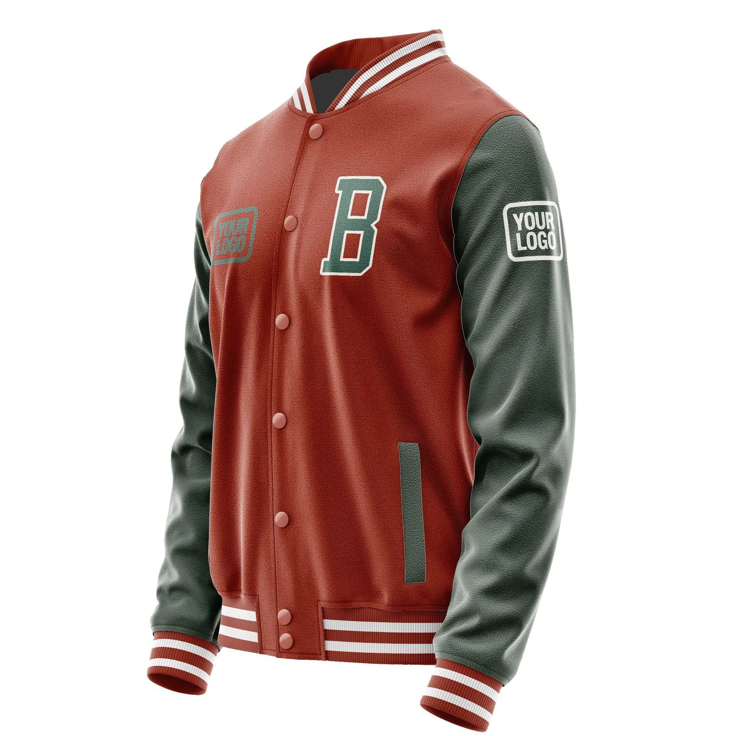 Custom Coral Red Blue Green Jacket sold by Tailorly product image thumbnail 3