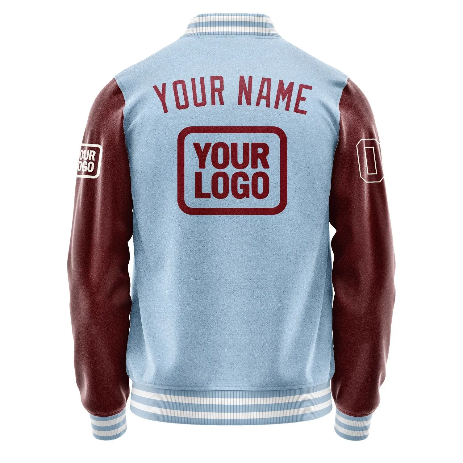 Custom Light Blue Crimson Red Jacket sold by Tailorly product image thumbnail 4
