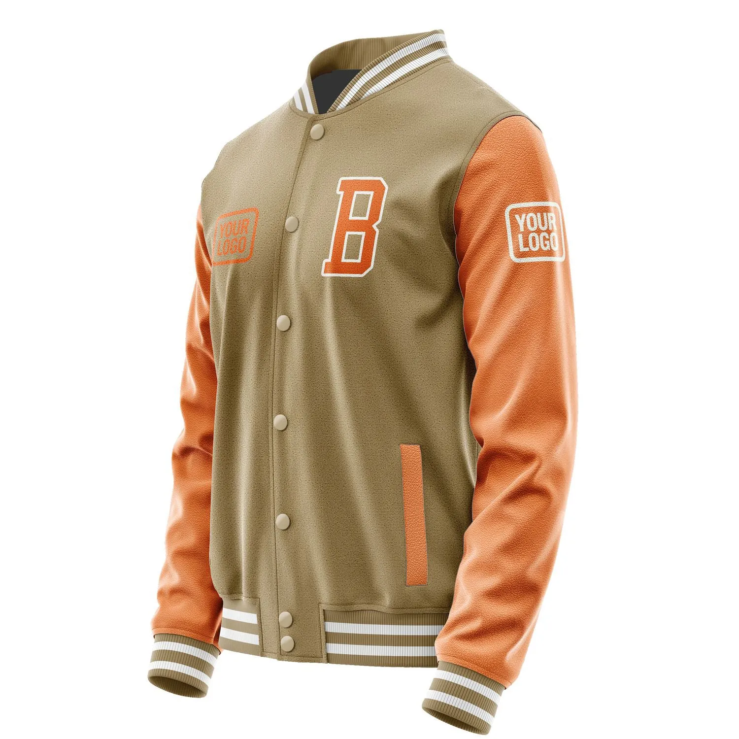 Custom Light Khaki Orange Jacket sold by Tailorly product image thumbnail 3