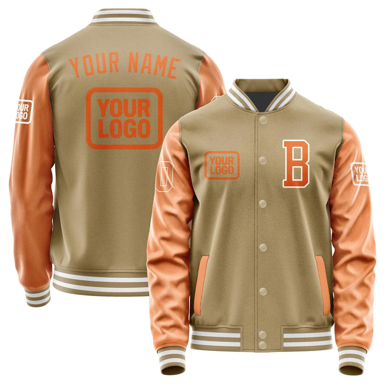 Custom Light Khaki Orange Jacket sold by Tailorly