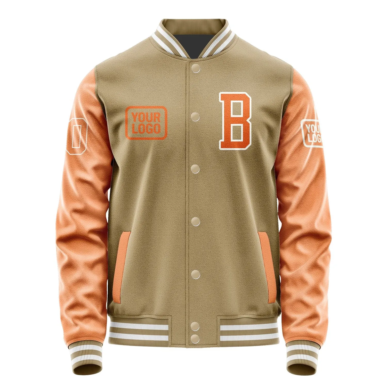 Custom Light Khaki Orange Jacket sold by Tailorly product image thumbnail 2