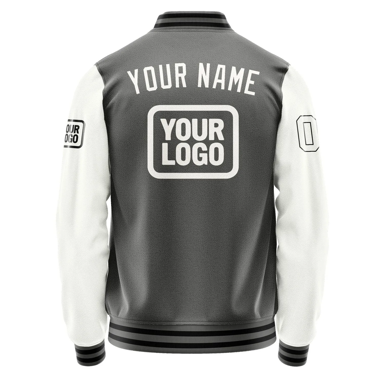 Custom Dark Grey White Jacket sold by Tailorly product image thumbnail 4