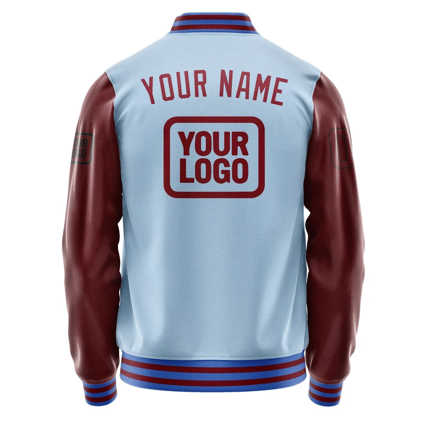 Custom Light Blue Crimson Red Jacket sold by Tailorly product image thumbnail 4