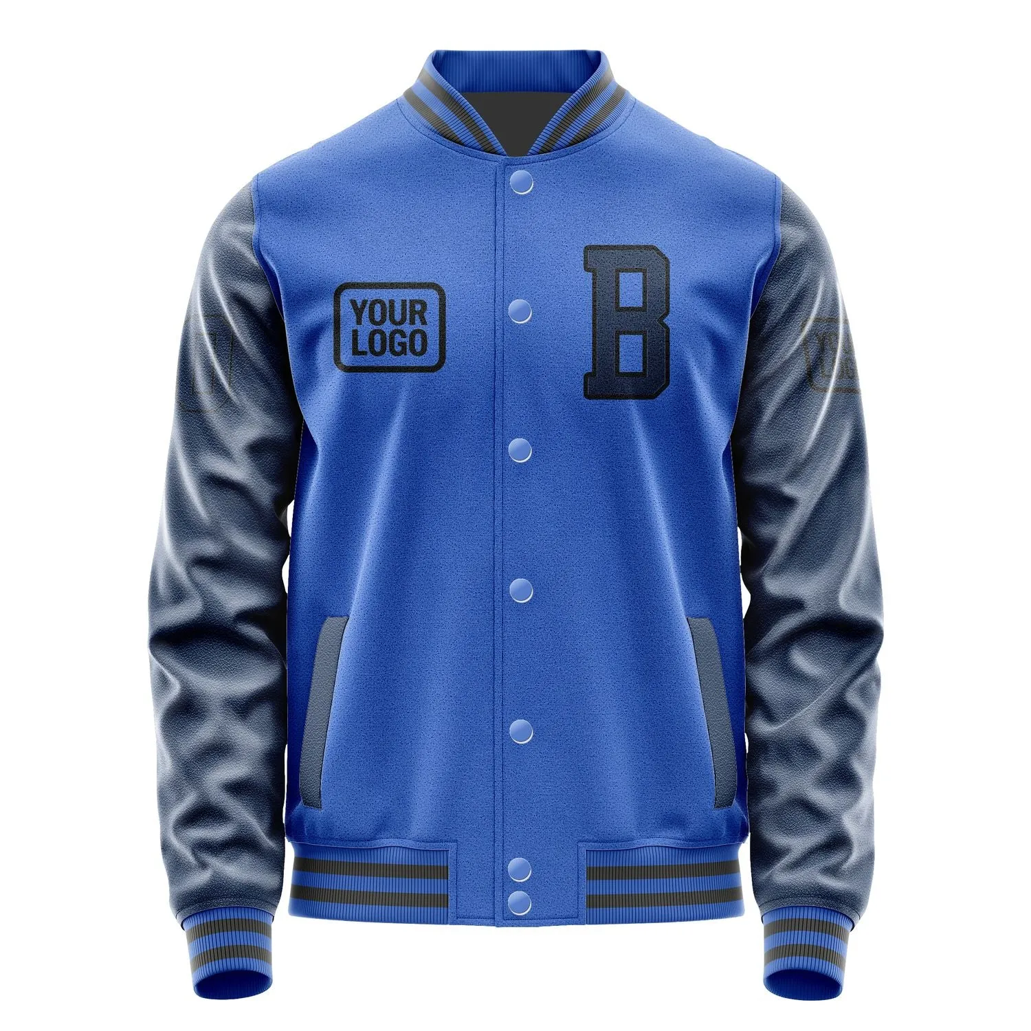 Custom Sky Blue Blue Jacket sold by Tailorly product image thumbnail 2