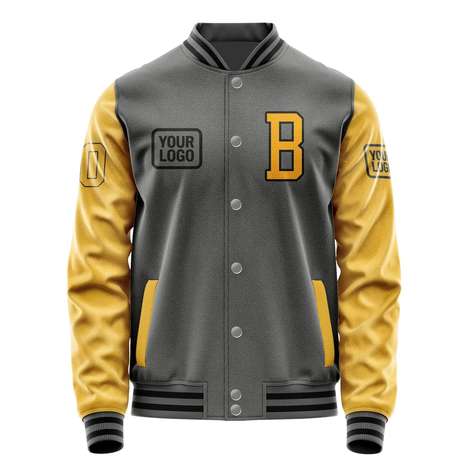 Custom Dark Grey Yellow Jacket sold by Tailorly product image thumbnail 2