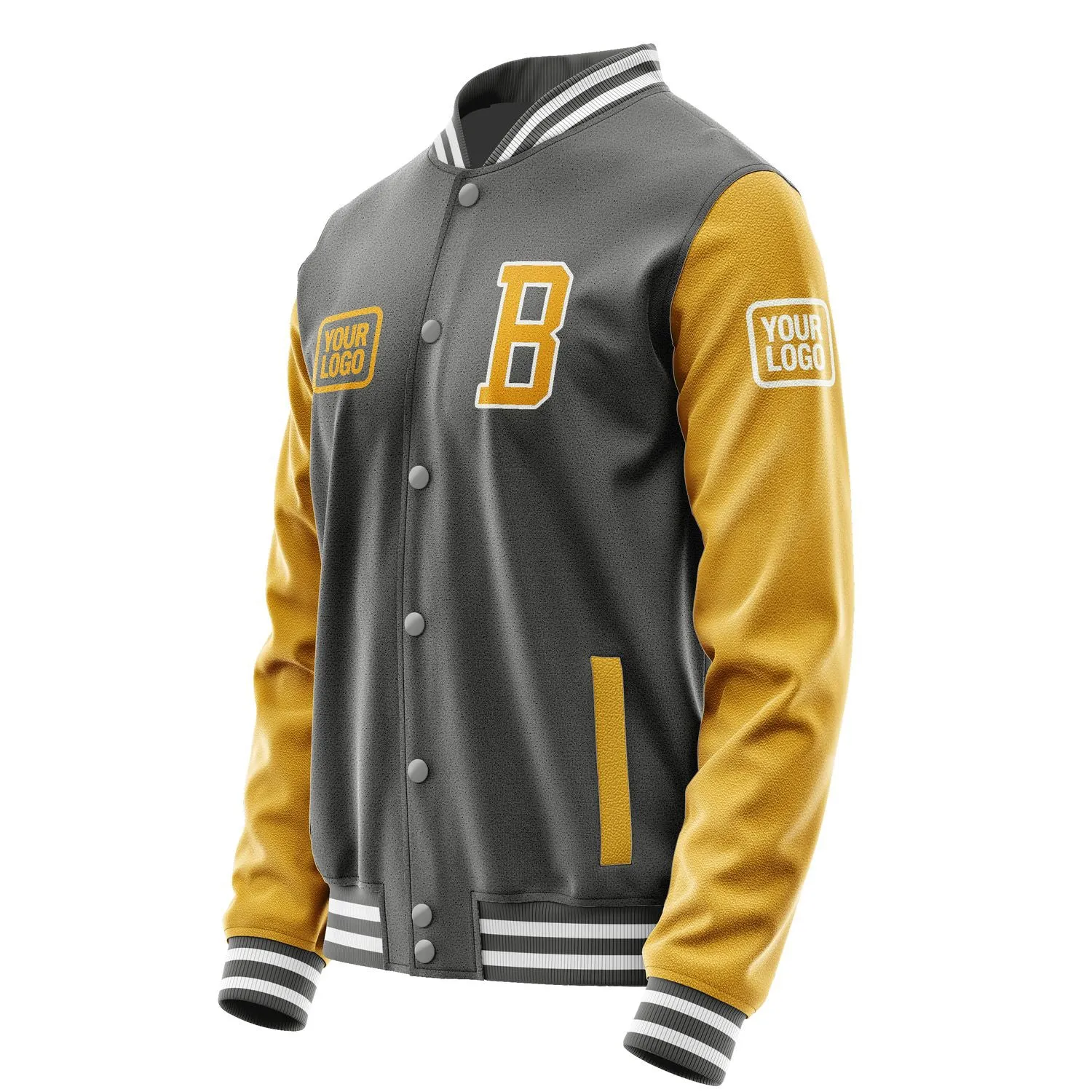 Custom Dark Grey Yellow Jacket sold by Tailorly product image thumbnail 3