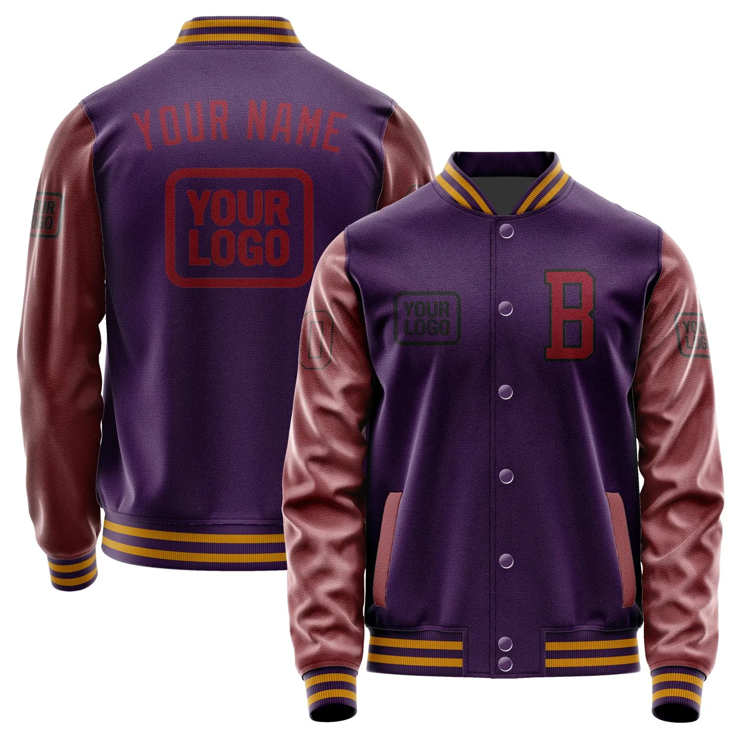 Custom Purple Crimson Red Jacket sold by Tailorly