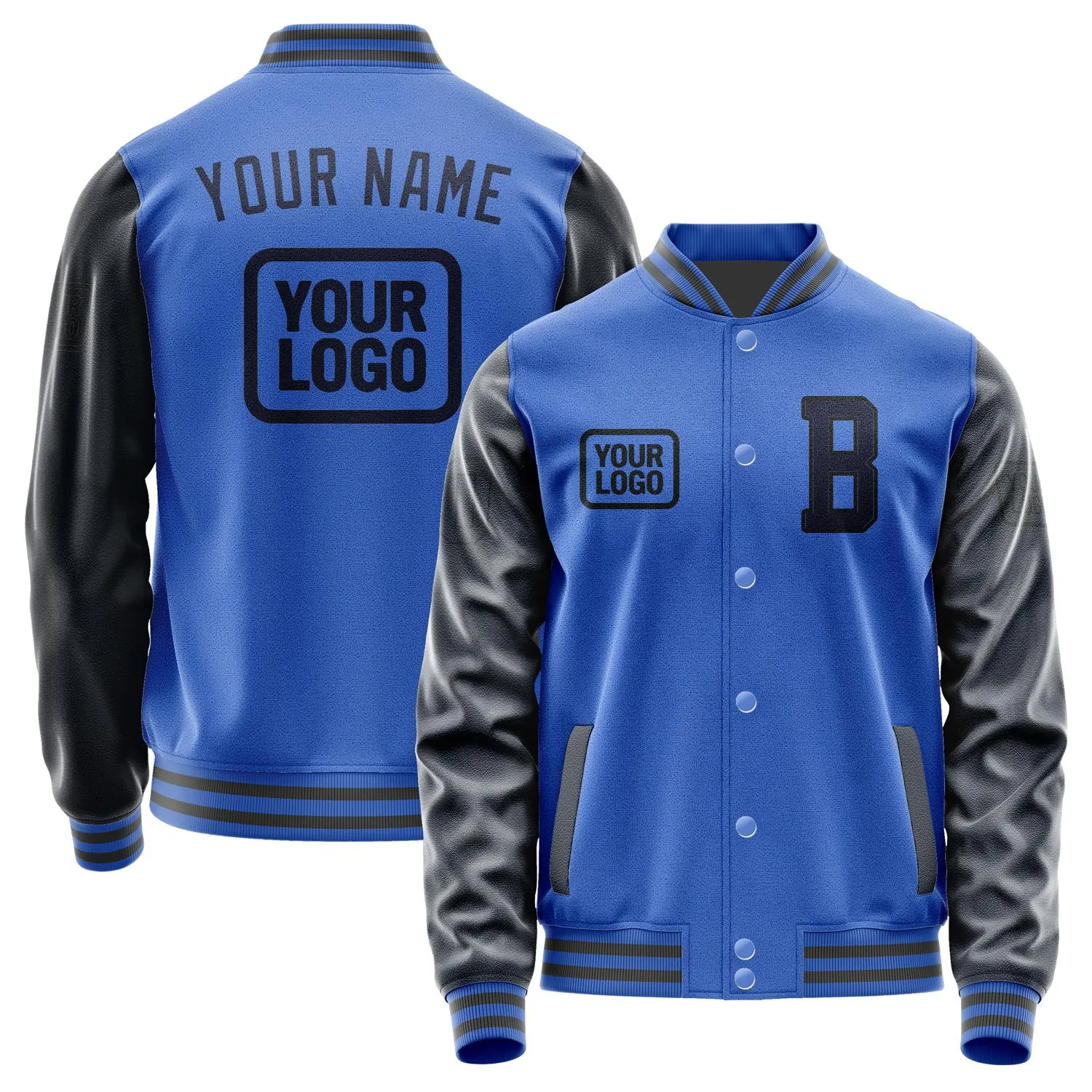 Custom Sky Blue Navy Jacket sold by Tailorly