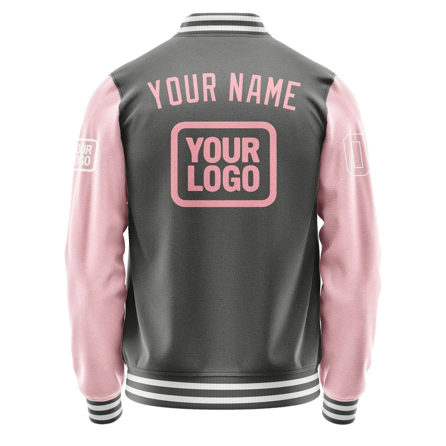 Custom Dark Grey Light Pink Jacket sold by Tailorly product image thumbnail 4
