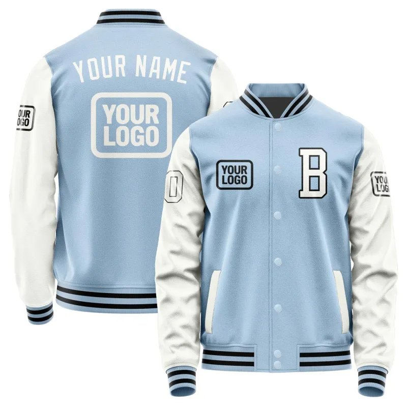 Custom Light Blue White Jacket sold by Tailorly