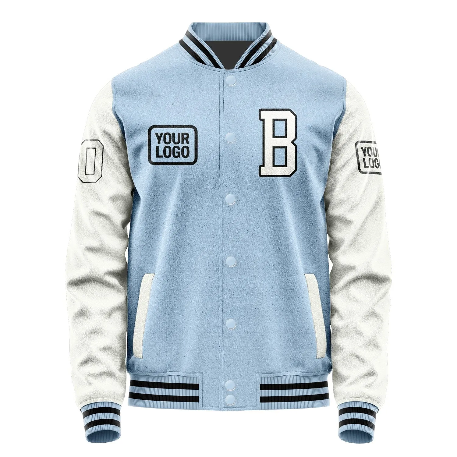 Custom Light Blue White Jacket sold by Tailorly product image thumbnail 2