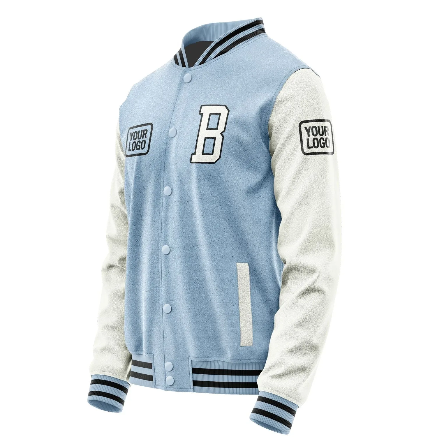 Custom Light Blue White Jacket sold by Tailorly product image thumbnail 3