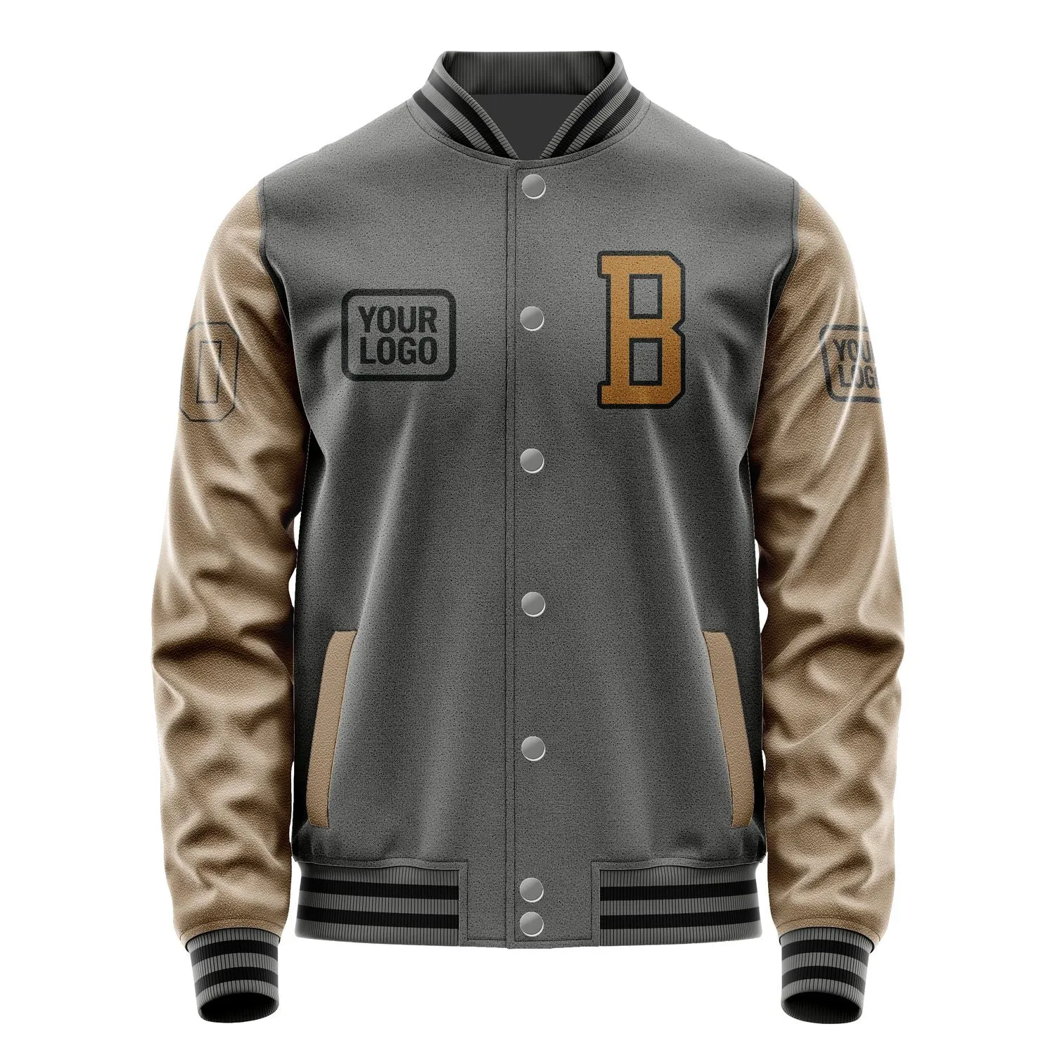 Custom Dark Grey Khaki Jacket sold by Tailorly product image thumbnail 2