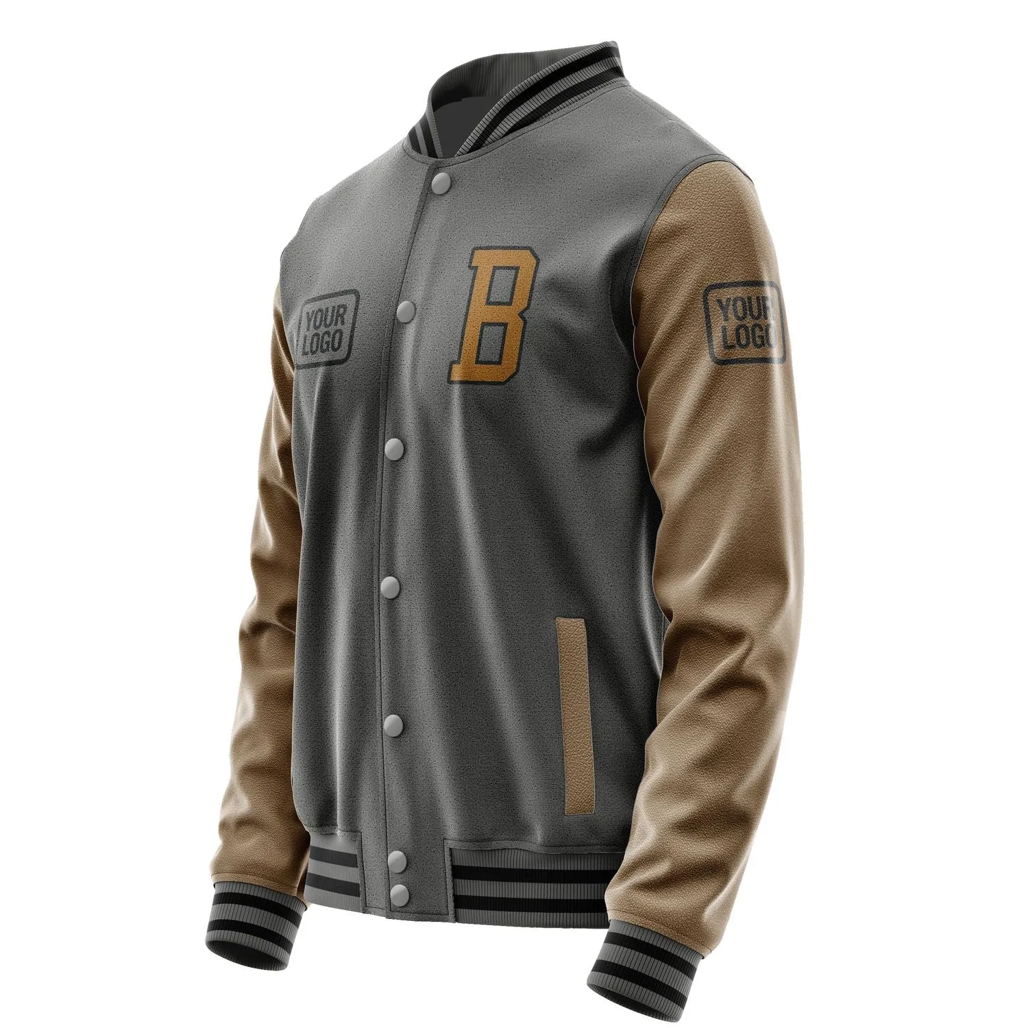 Custom Dark Grey Khaki Jacket sold by Tailorly product image thumbnail 3