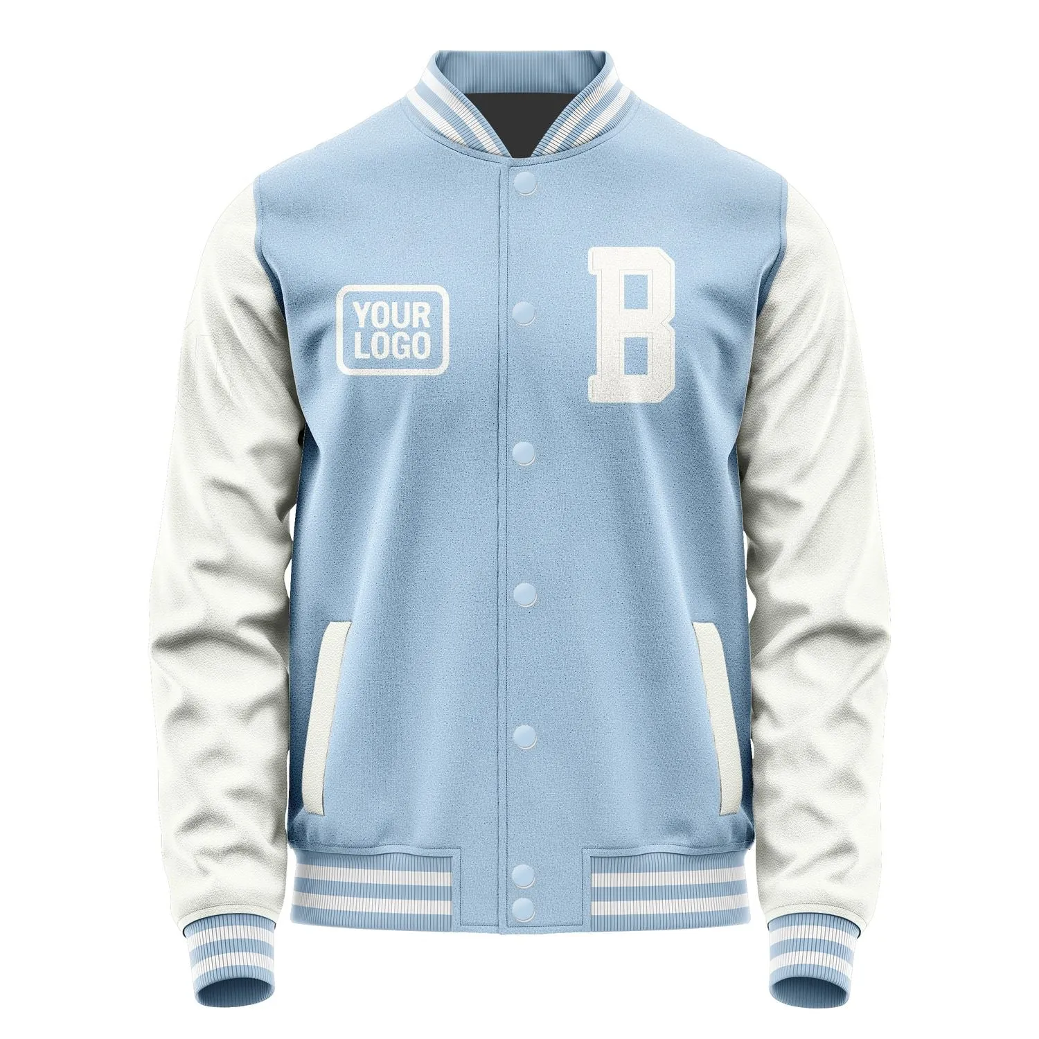 Custom Light Blue White Jacket sold by Tailorly product image thumbnail 2