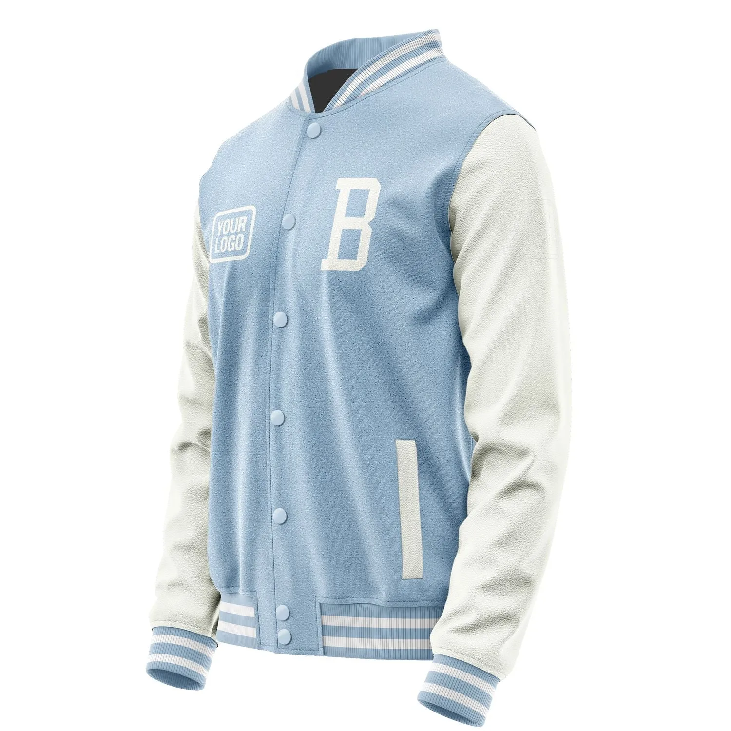 Custom Light Blue White Jacket sold by Tailorly product image thumbnail 3