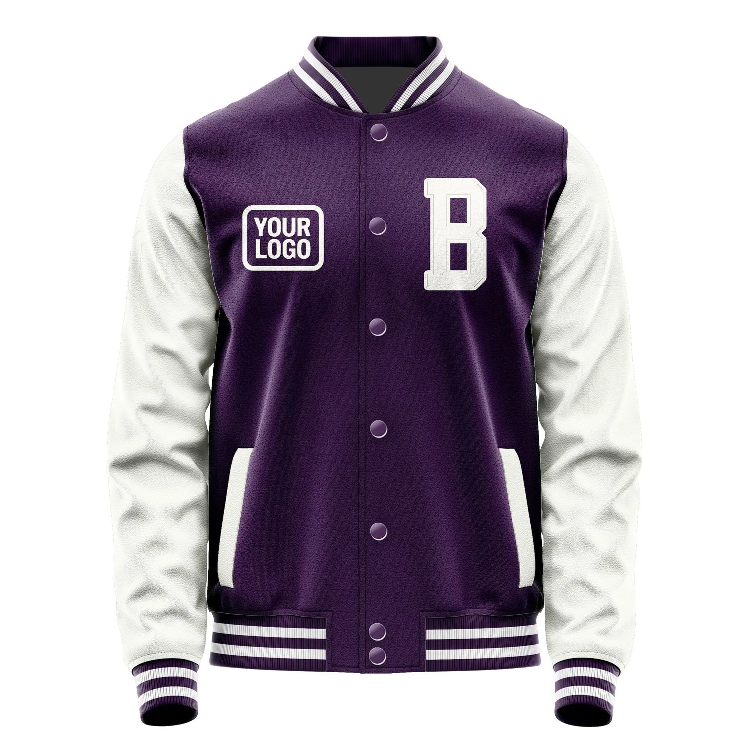 Custom Purple White Jacket sold by Tailorly product image thumbnail 2