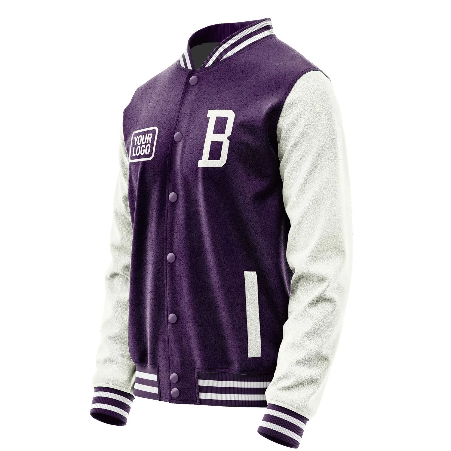 Custom Purple White Jacket sold by Tailorly product image thumbnail 3