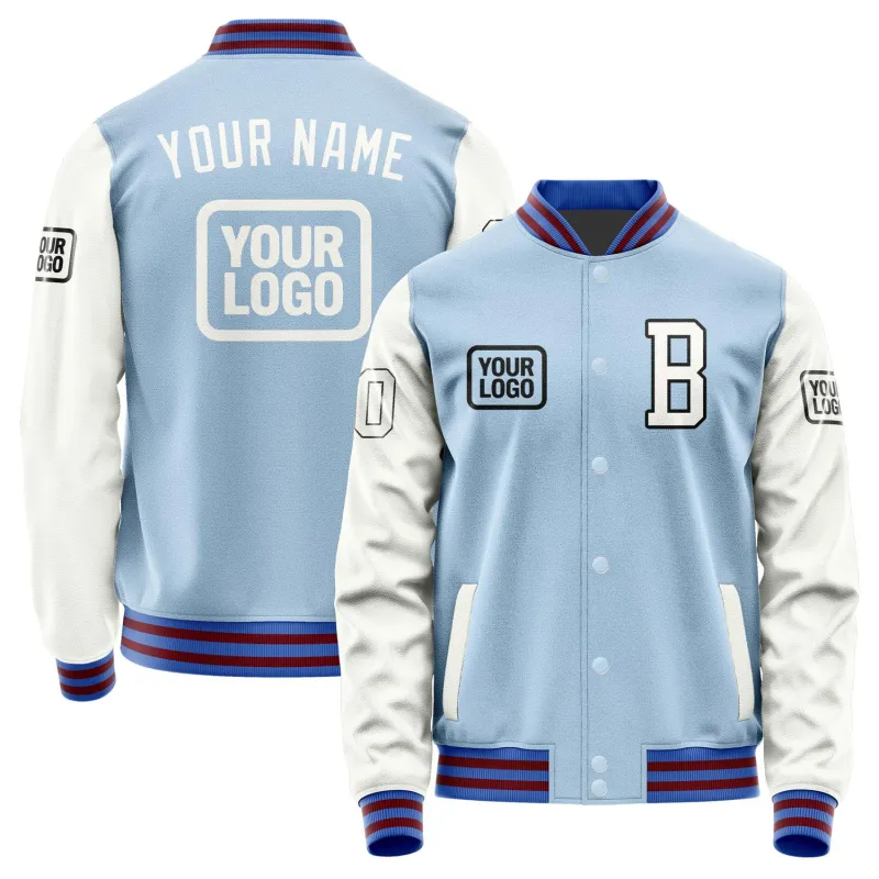 Custom Light Blue White Jacket sold by Tailorly