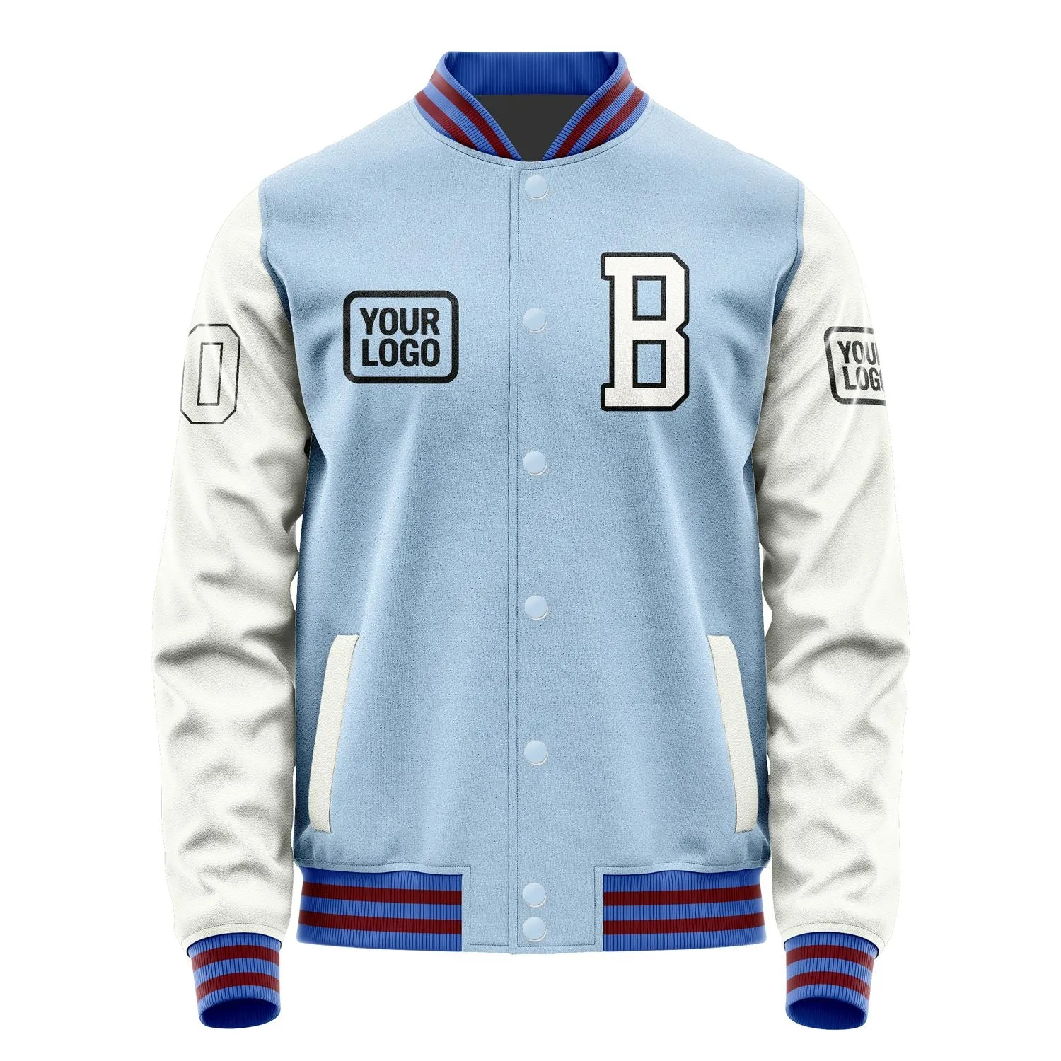 Custom Light Blue White Jacket sold by Tailorly product image thumbnail 2