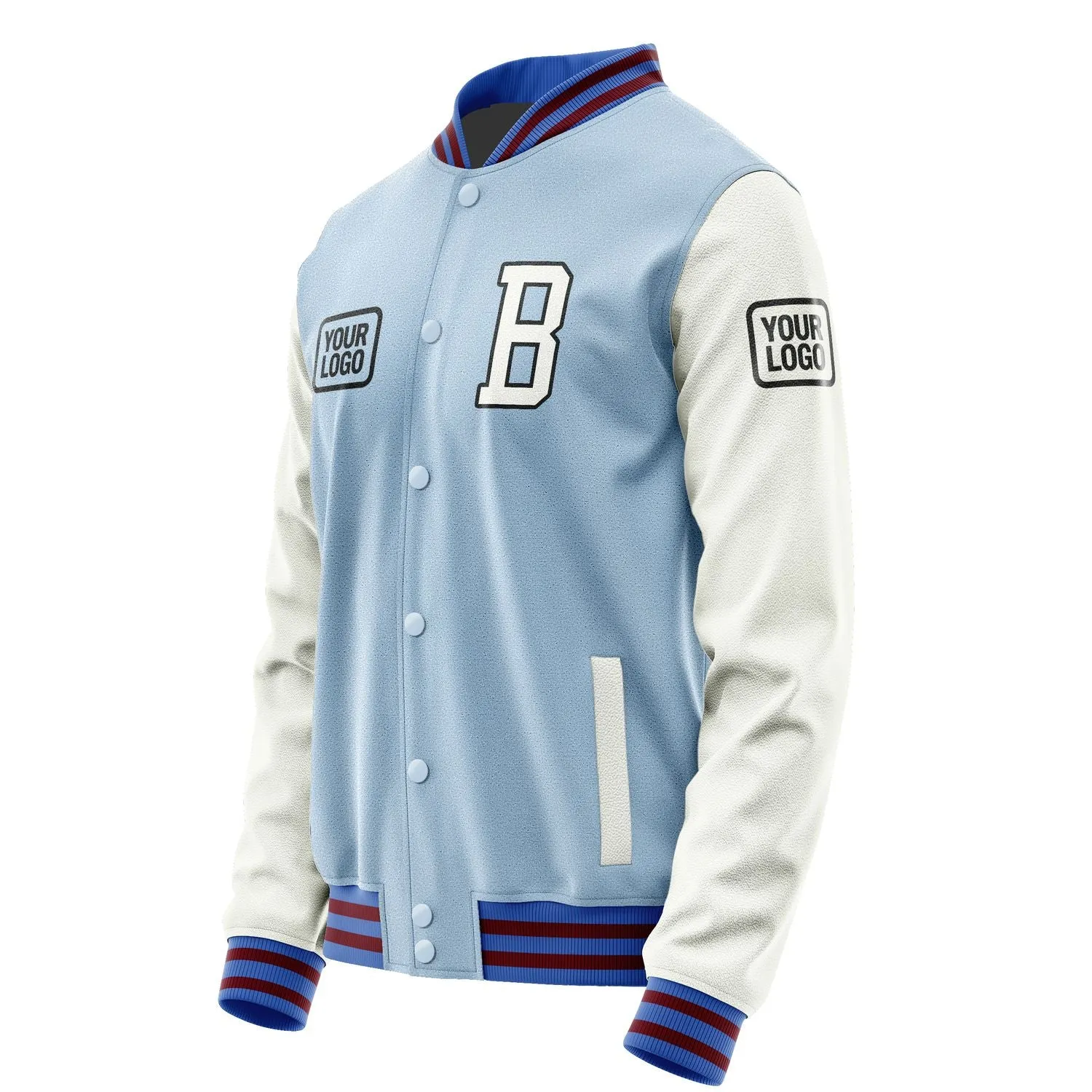Custom Light Blue White Jacket sold by Tailorly product image thumbnail 3