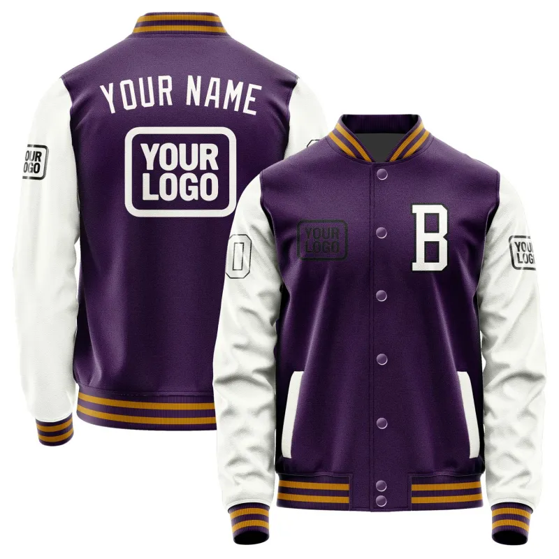Custom Purple White Jacket sold by Tailorly