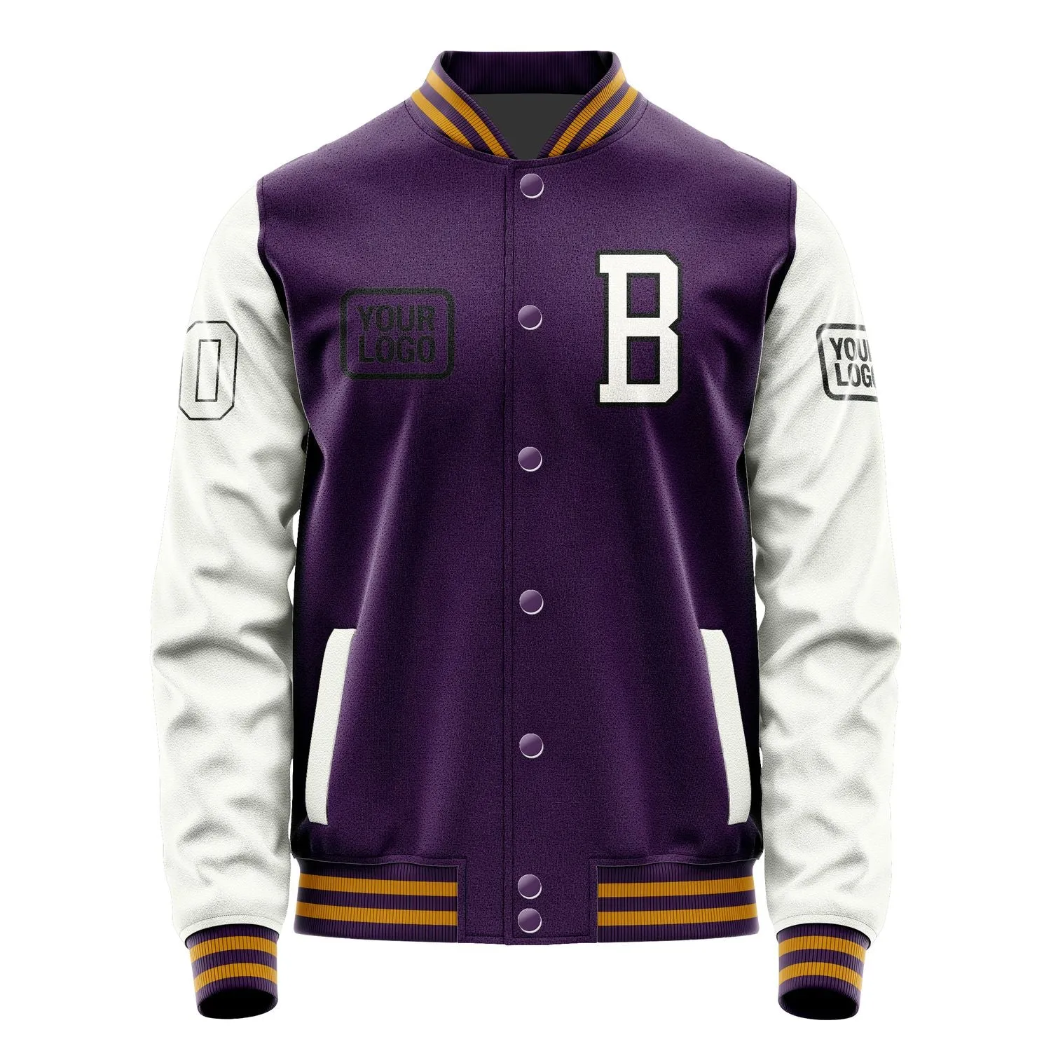 Custom Purple White Jacket sold by Tailorly product image thumbnail 2
