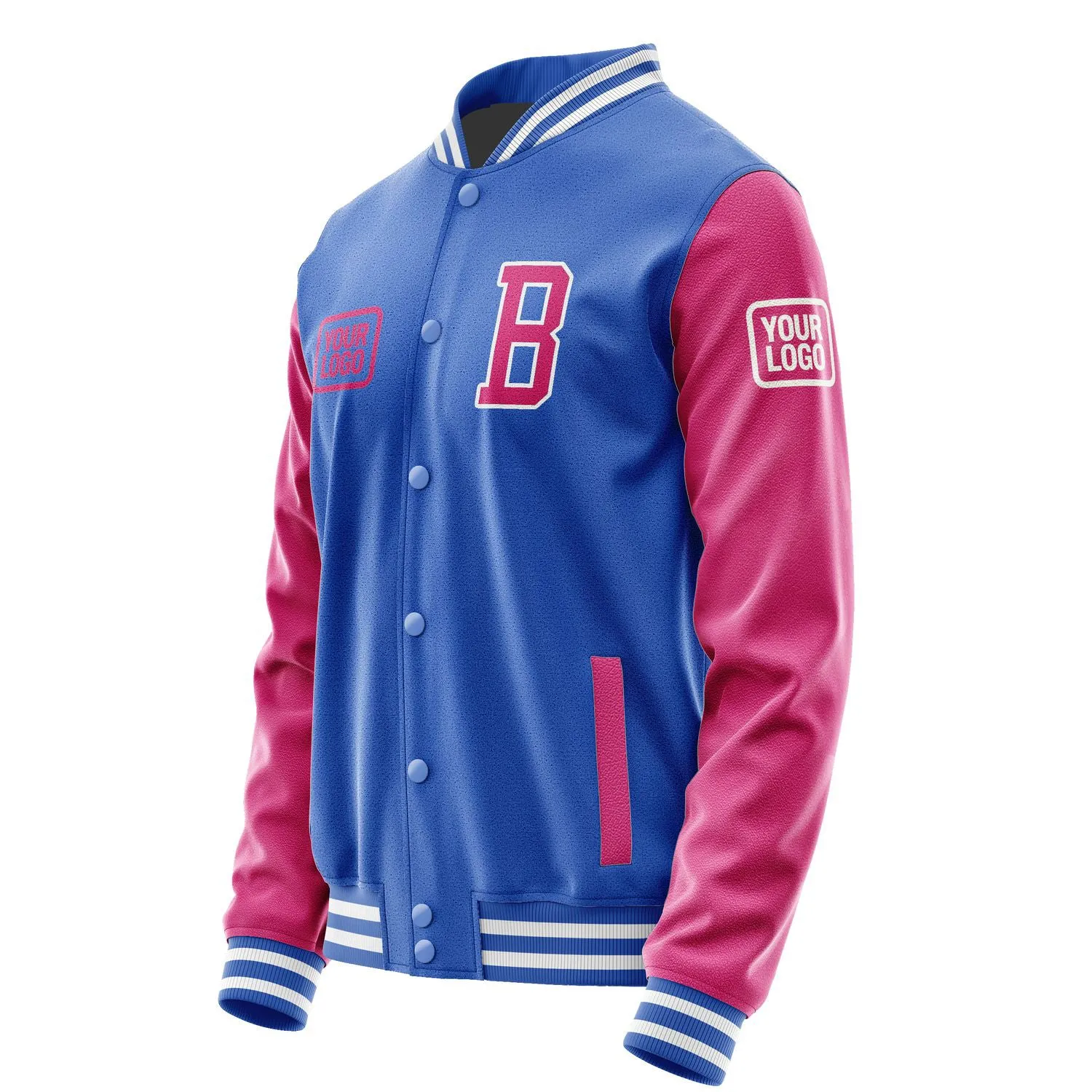 Custom Sky Blue Pink Jacket sold by Tailorly product image thumbnail 3