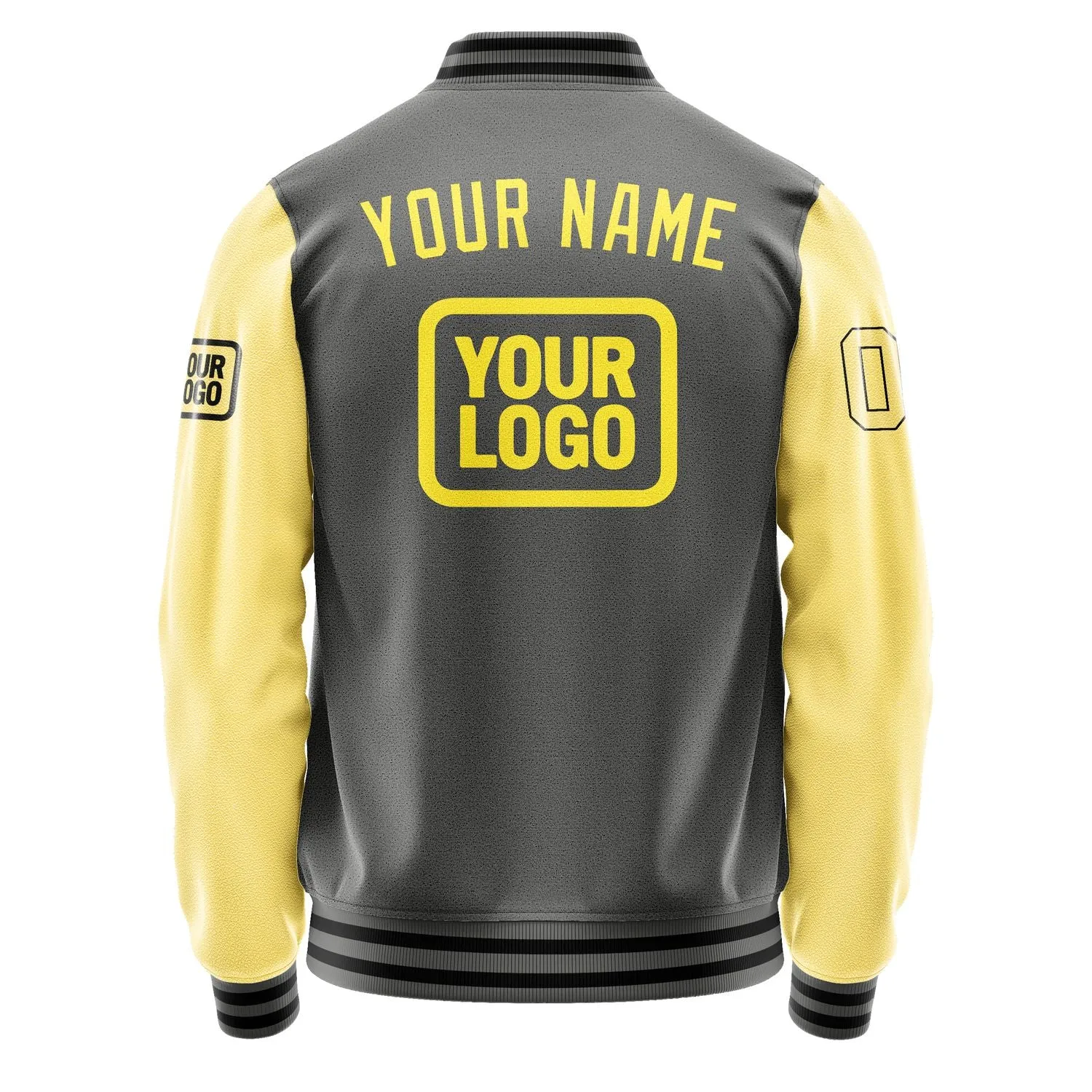 Custom Dark Grey Light Yellow Jacket sold by Tailorly product image thumbnail 4