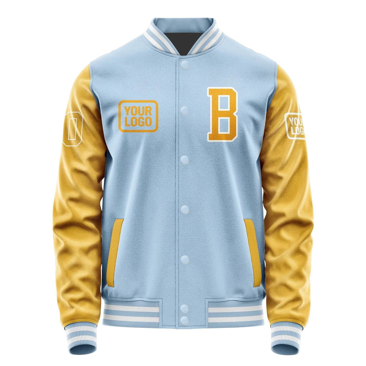 Custom Light Blue Yellow Jacket sold by Tailorly product image thumbnail 2