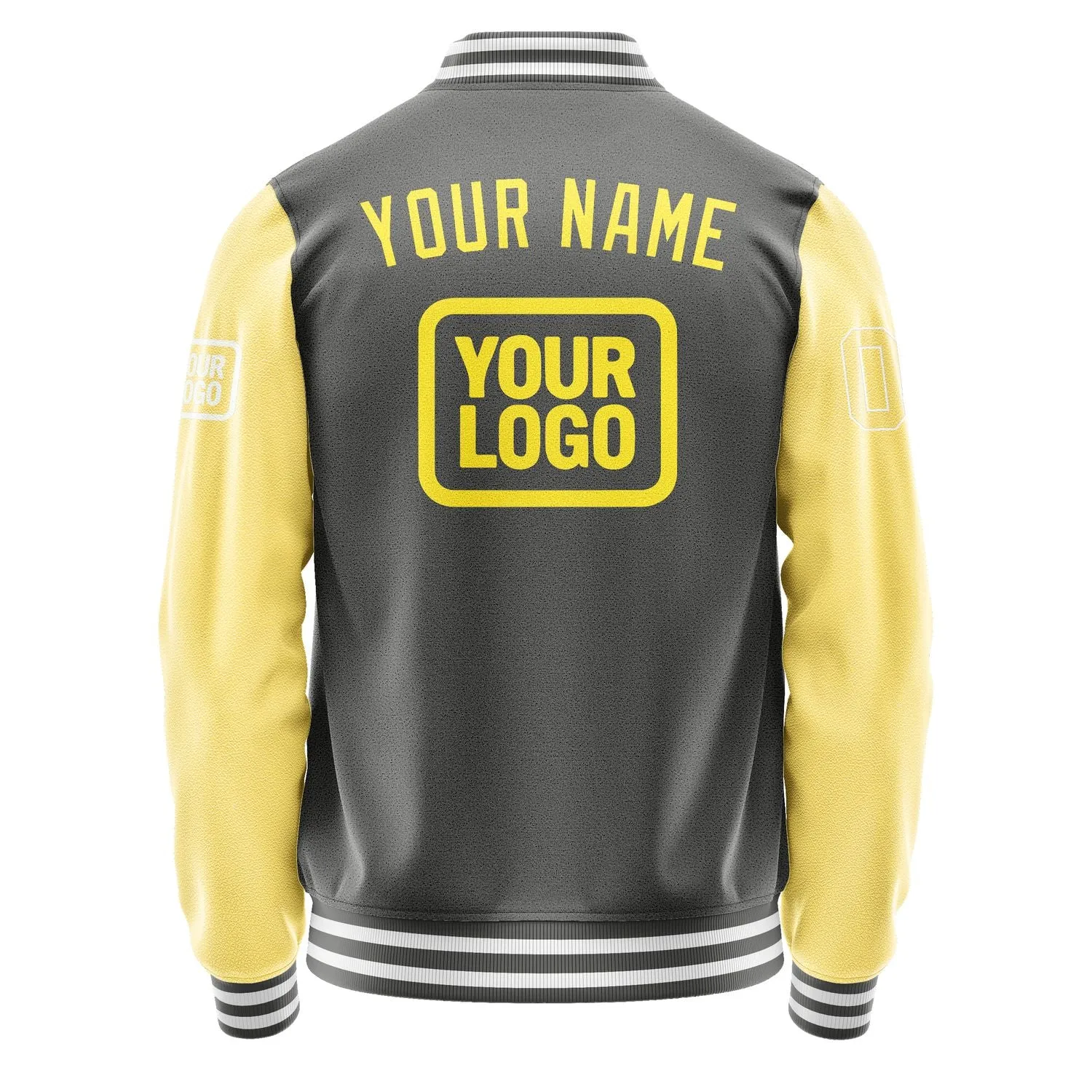 Custom Dark Grey Light Yellow Jacket sold by Tailorly product image thumbnail 4