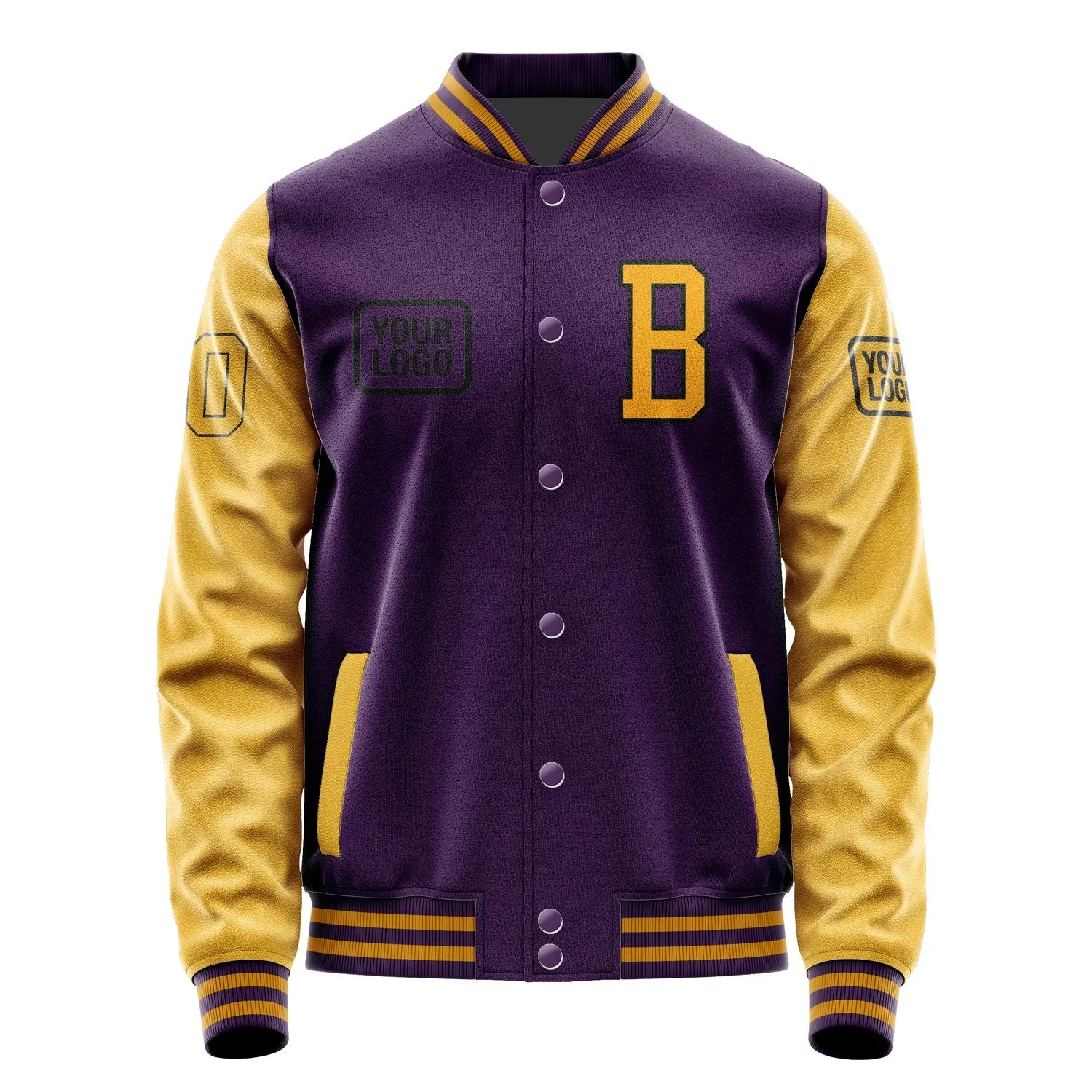 Custom Purple Yellow Jacket sold by Tailorly product image thumbnail 2
