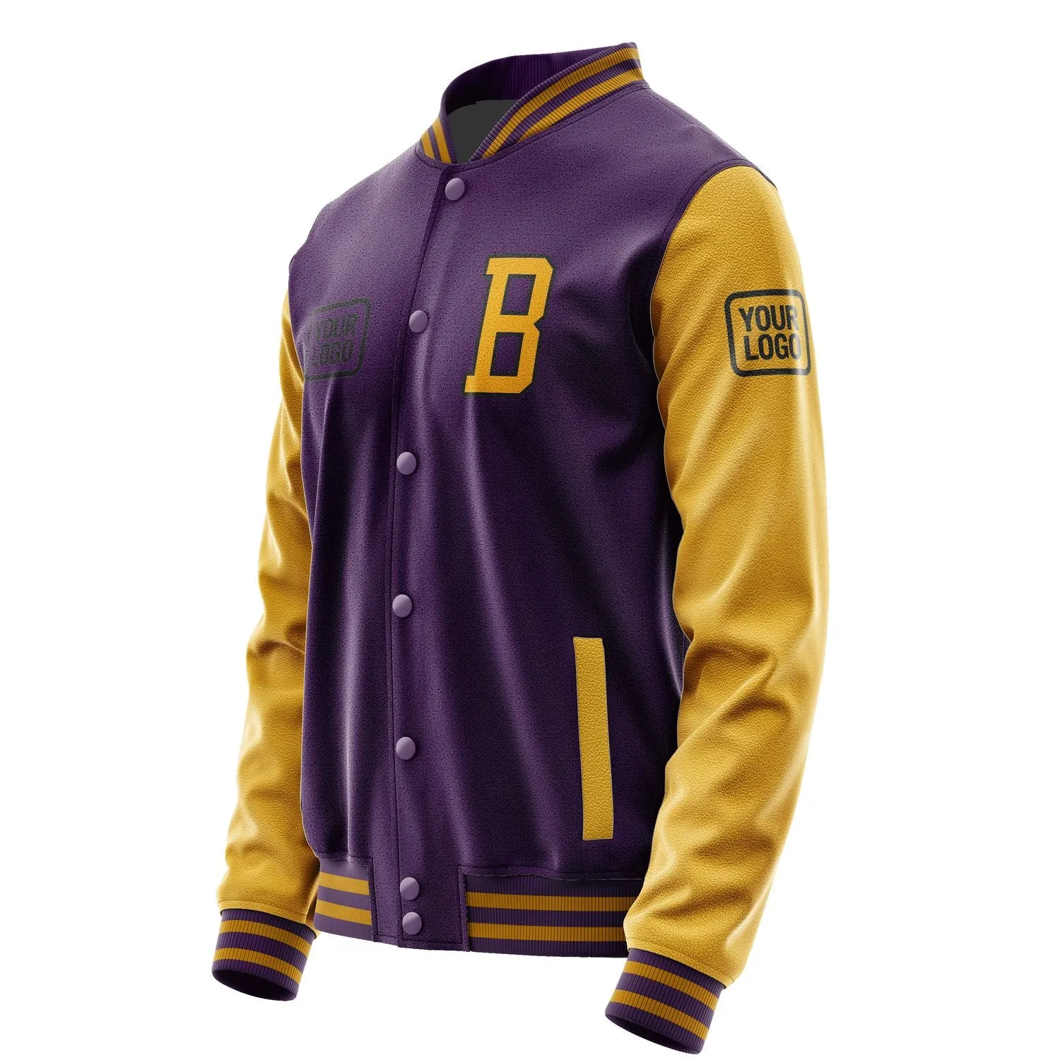 Custom Purple Yellow Jacket sold by Tailorly product image thumbnail 3