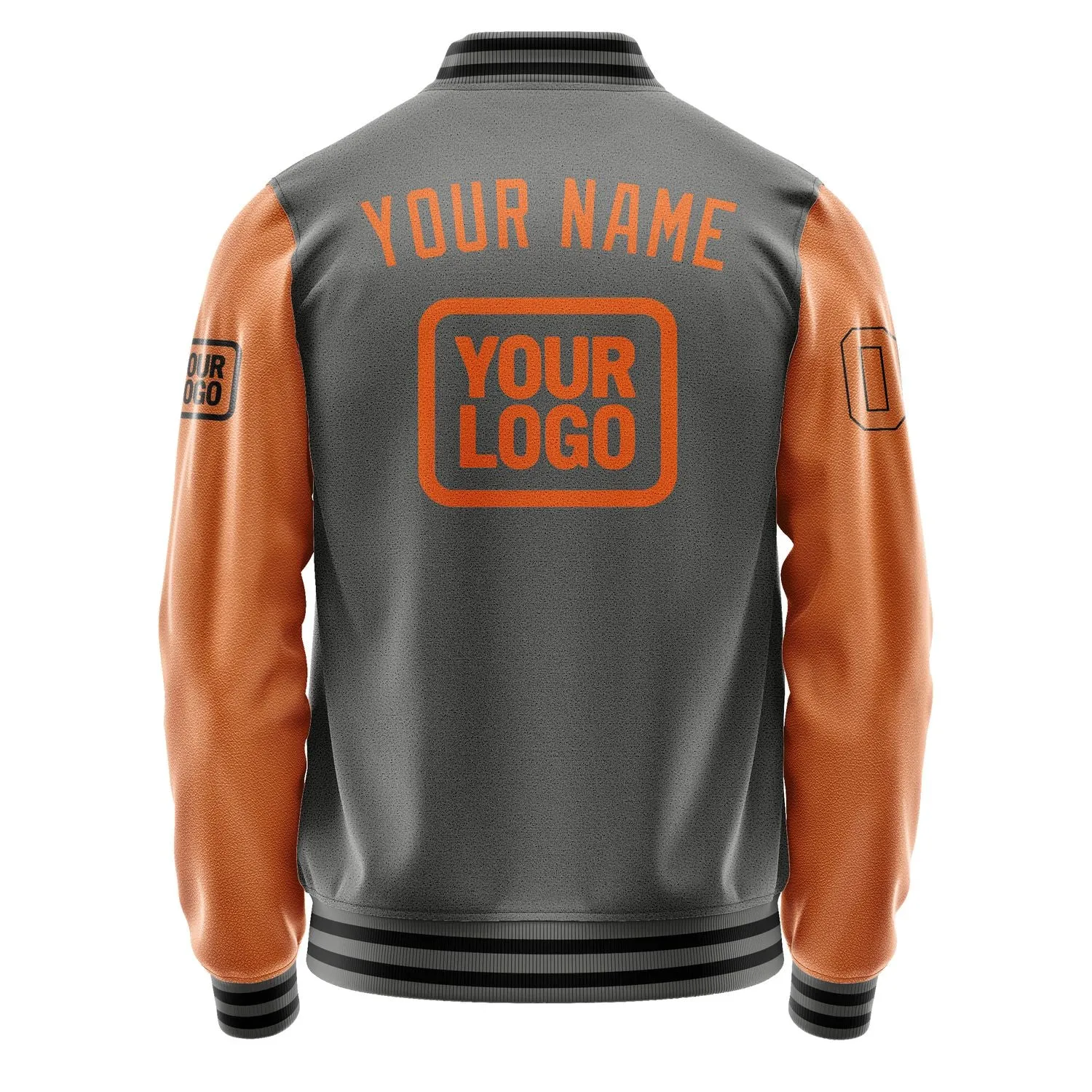 Custom Dark Grey Orange Jacket sold by Tailorly product image thumbnail 4