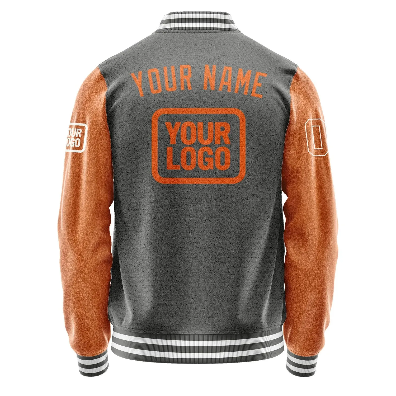 Custom Dark Grey Orange Jacket sold by Tailorly product image thumbnail 4