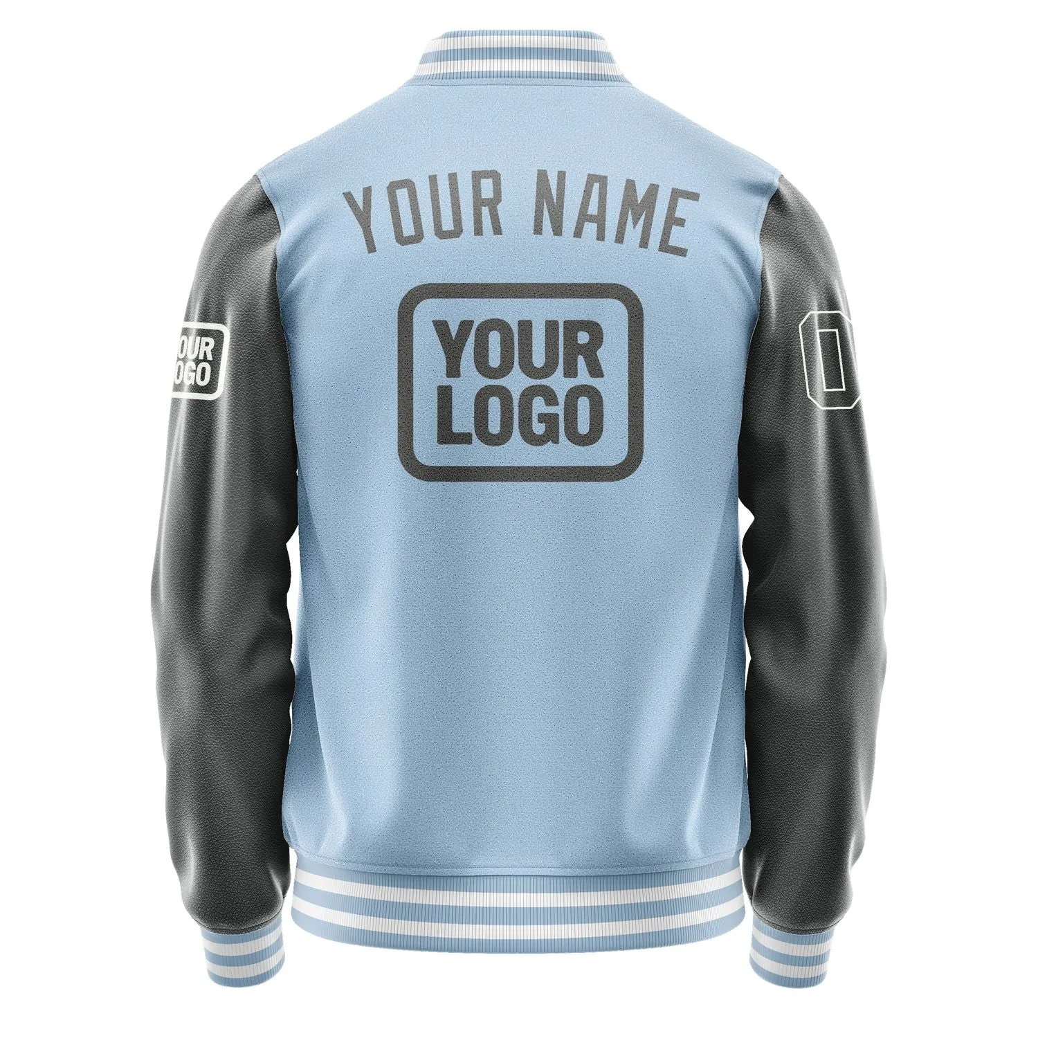 Custom Light Blue Dark Grey Jacket sold by Tailorly product image thumbnail 4
